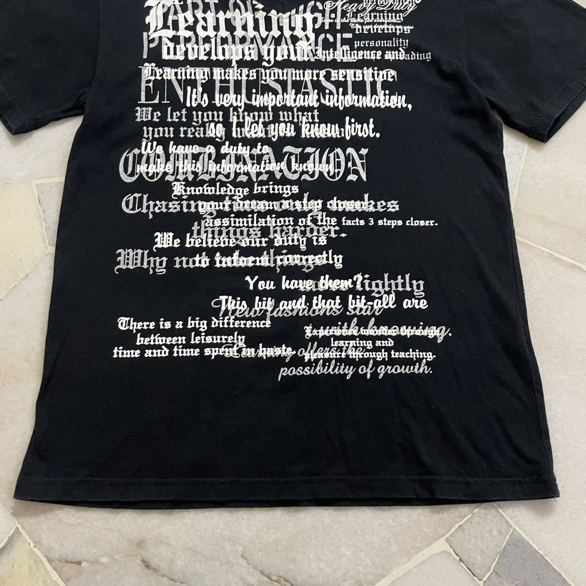 If Six Was Nine Original Tshirt Y2K Poem black V-neck short-sleeve t-shirt. Size US S / EU 44-46 / 1 - 3 Thumbnail