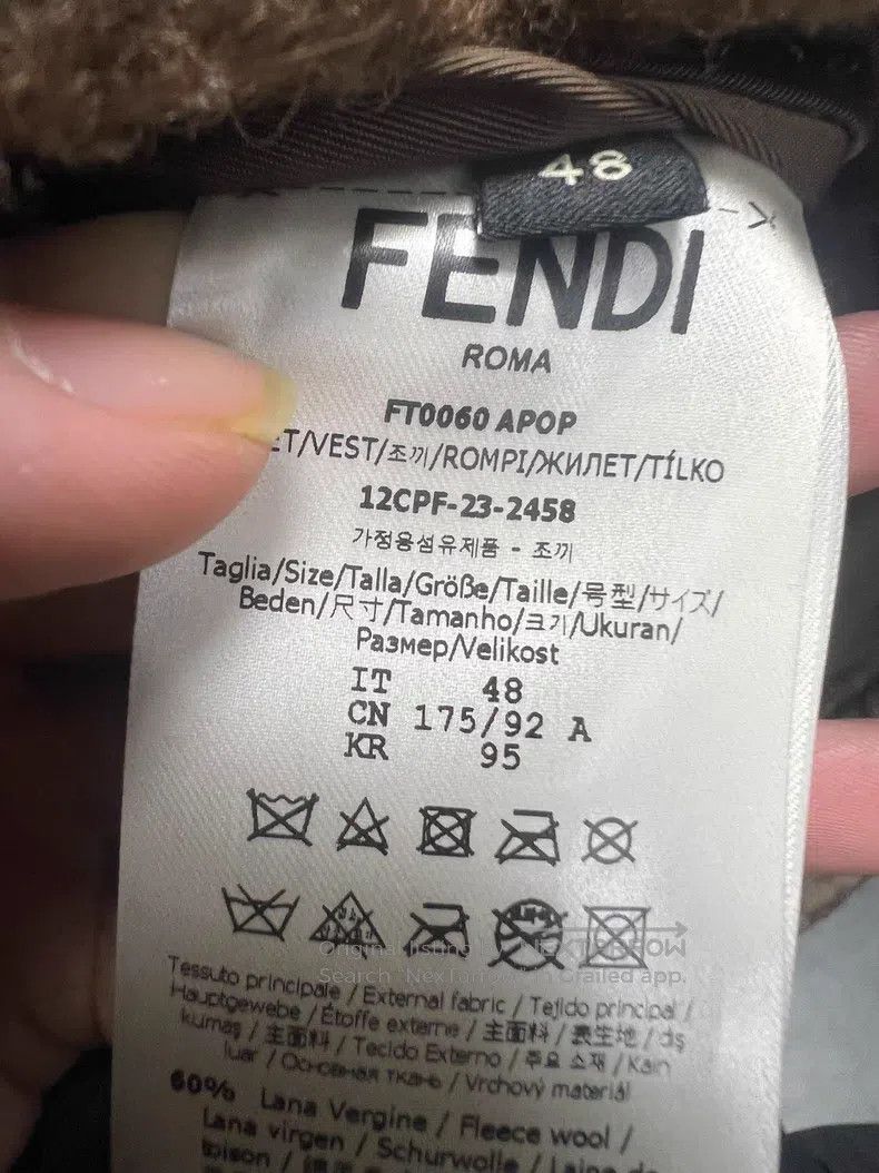 Fendi Fendi Full Print Fuzzy Vest Size US M / EU 48-50 / 2 - 4 Thumbnail