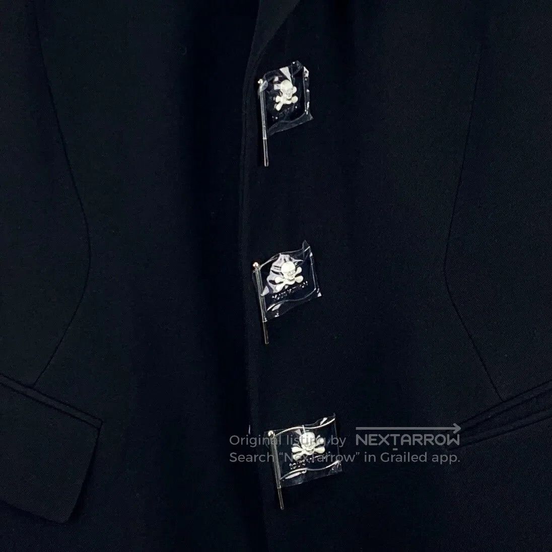 Louis Vuitton Louis Vuitton Black Cotton Wool Lapel Single-breasted Long Size US L / EU 52-54 / 3 - 4 Thumbnail