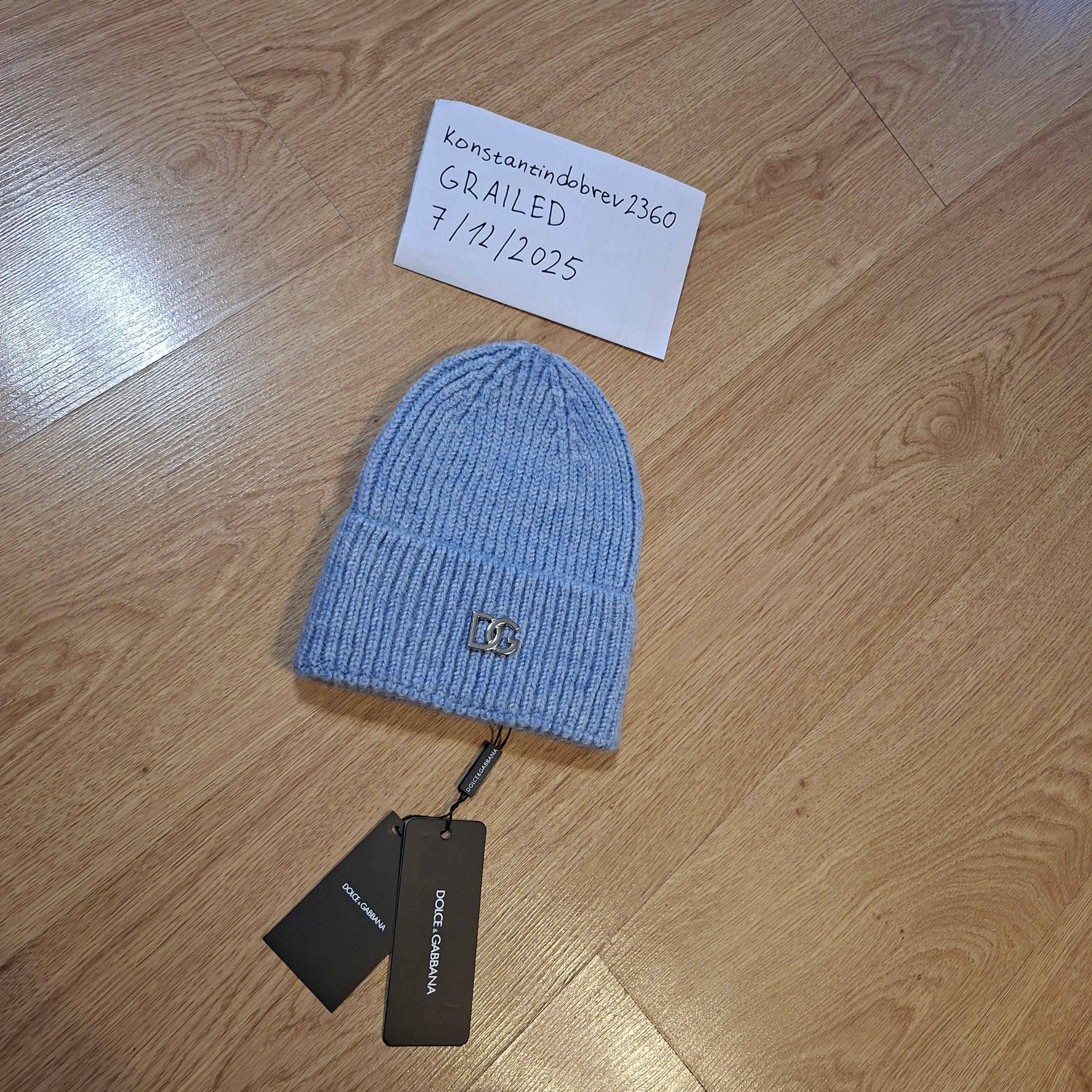 Dolce & Gabbana Dolce Gabbana light blue hat Size ONE SIZE - 3 Thumbnail