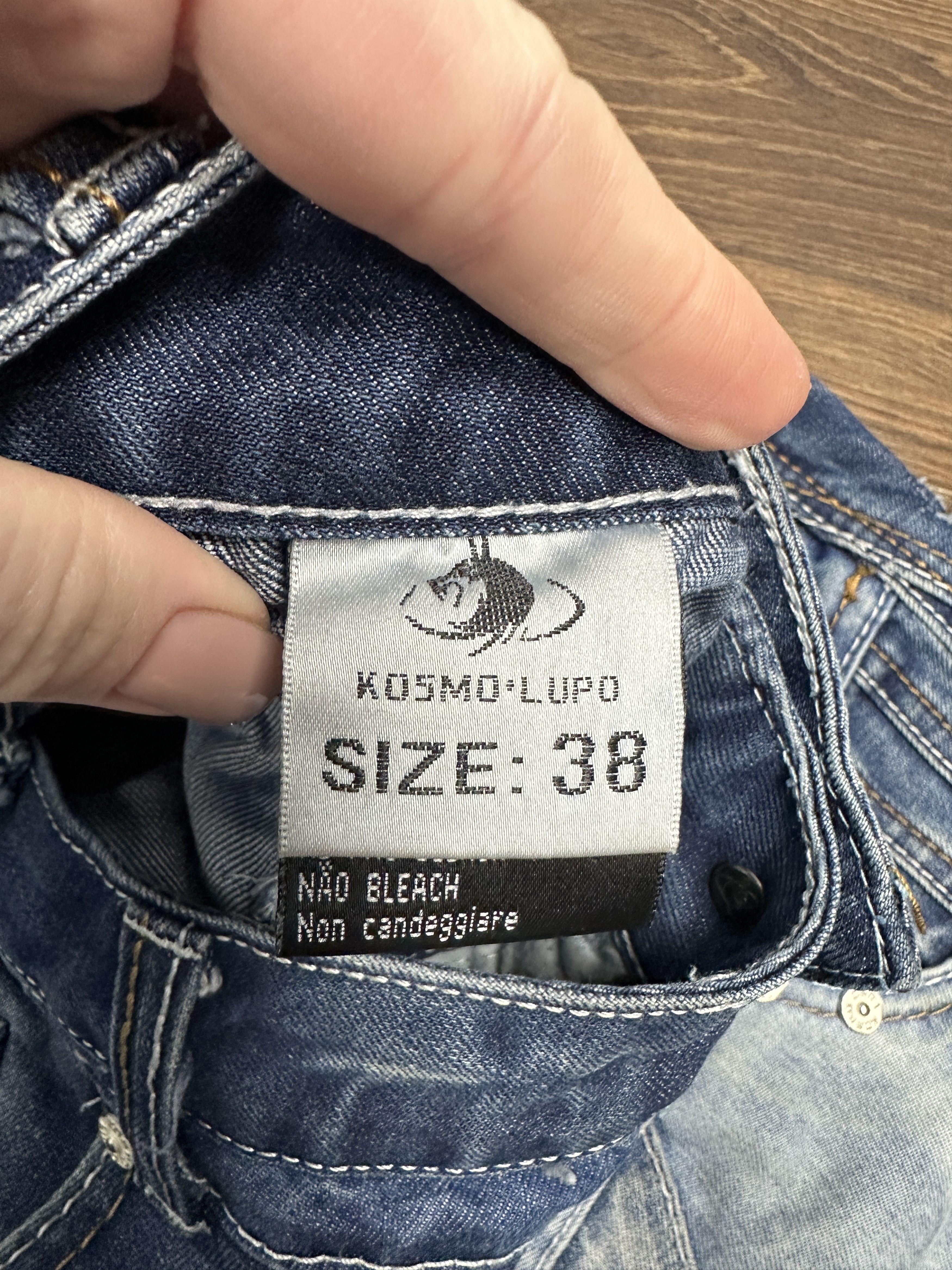 Japanese Brand Kosmo Lupo Jeans Mens Denim Pants Size US 38 / EU 54 - 7 Thumbnail