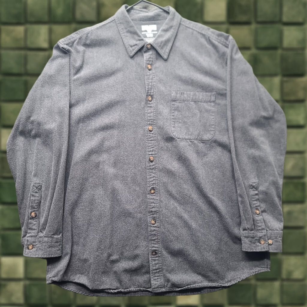 Vintage Duluth Shirt Jacket Mens 2XLT Tall Fire Hose Shacket Heavy Duty Relaxed Fit Cotton Canvas Gray Size US XXL / EU 58 / 5 - 1 Thumbnail