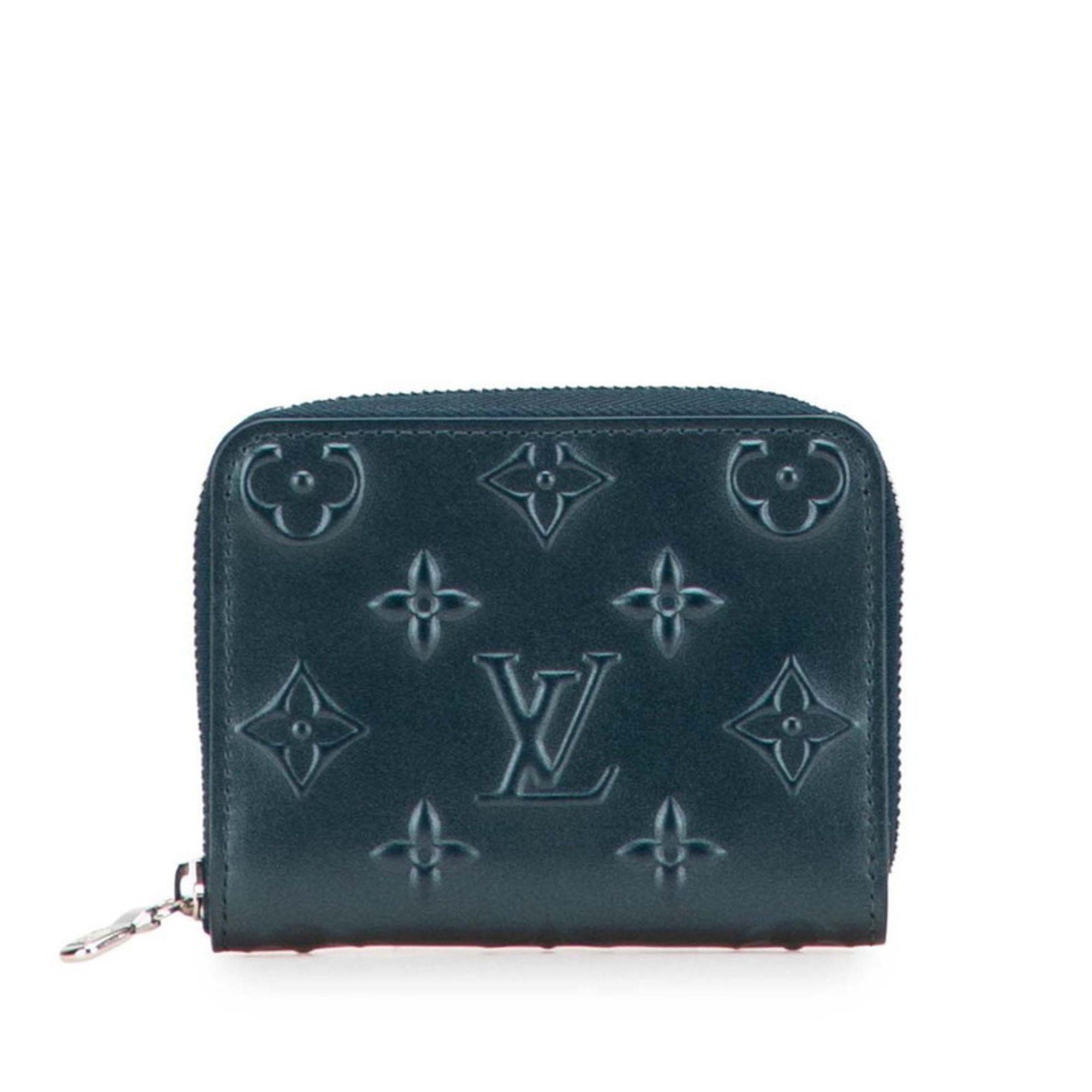 Louis Vuitton Louis Vuitton Moonogram Zippy Coin Purse M81860 Steel Blue Leather Women's LOUIS VUITTON Size ONE SIZE - 1 Thumbnail