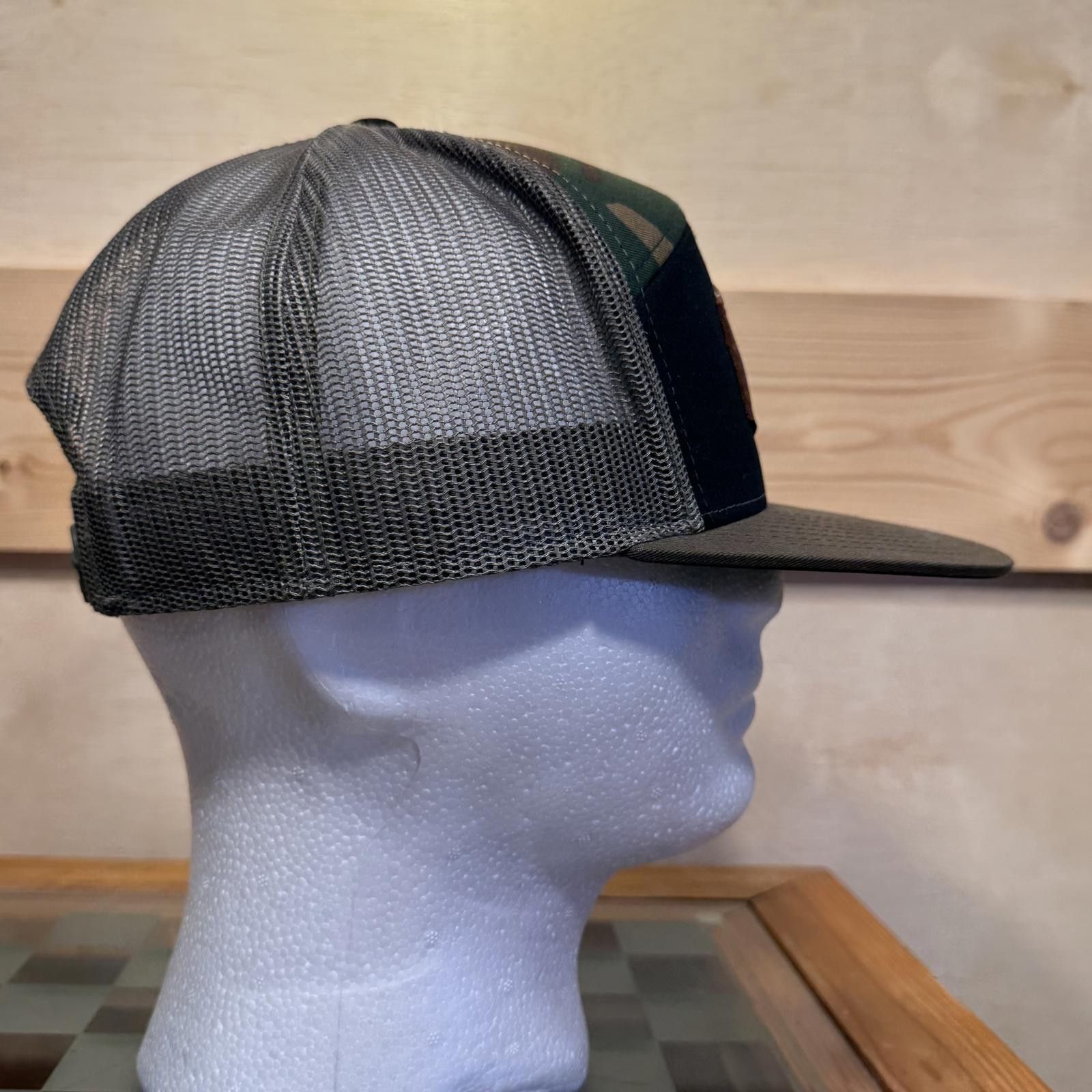 Designer Richardson 7FIVE Snap Back Hat Camo Military Leather Patch Size ONE SIZE - 4 Thumbnail