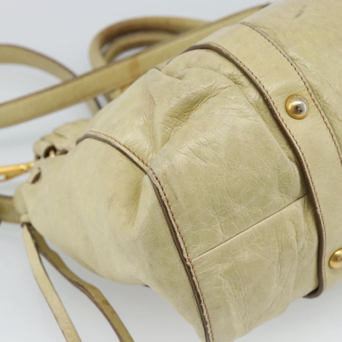 Miu Miu Borsa a mano Miu Miu Matelassé in pelle 2 vie beige oro Size ONE SIZE - 20 Thumbnail