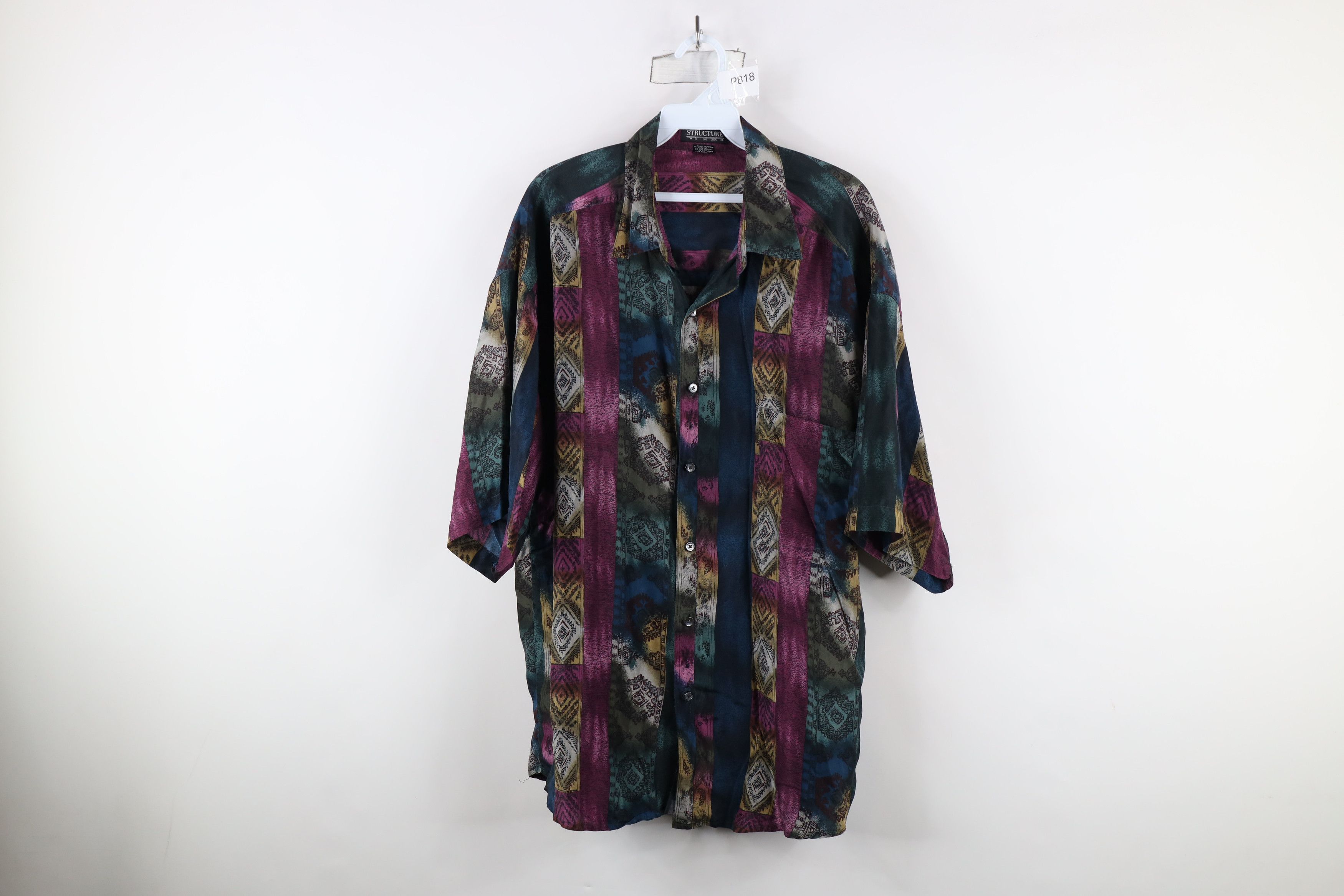 Vintage Vintage 90s Streetwear Southwestern Baggy Fit Button Shirt Size US XL / EU 56 / 4 - 1 Thumbnail