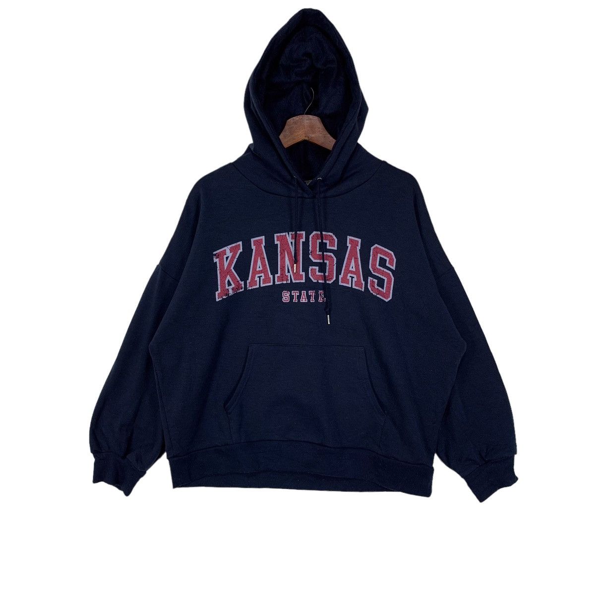 Vintage Vintage Women Kansas State Spell Out Hoodie Size L / US 10 / IT 46 - 1 Thumbnail