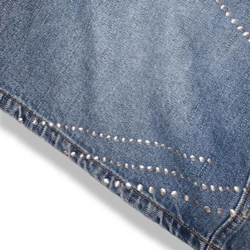 Old Navy VTG Denim Jean Mini Skirt Bedazzled Sparkles Sz 12 Waist 37" Size 34" / US 12 / IT 48 - 4 Thumbnail
