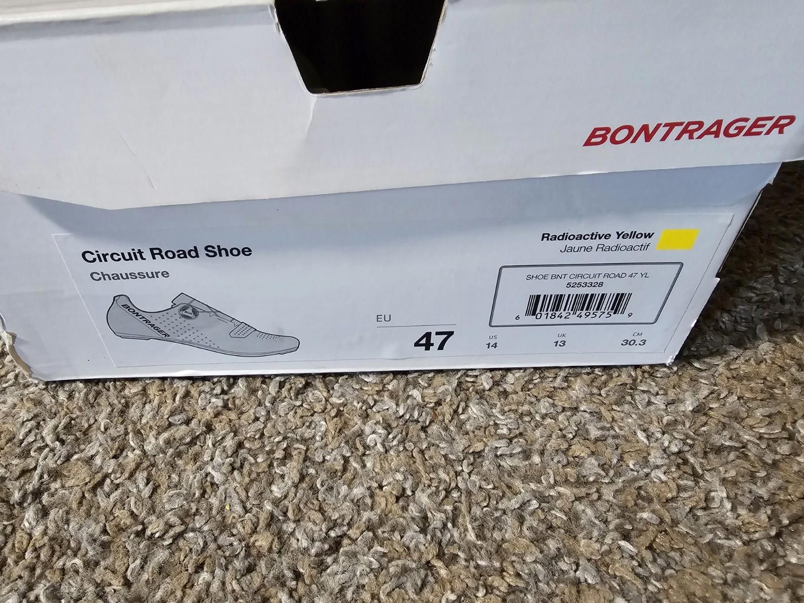 Designer Bontrager Mens Circuit Road Cycling Shoe US14 2 RIGHT SHOES Size ONE SIZE - 9 Thumbnail