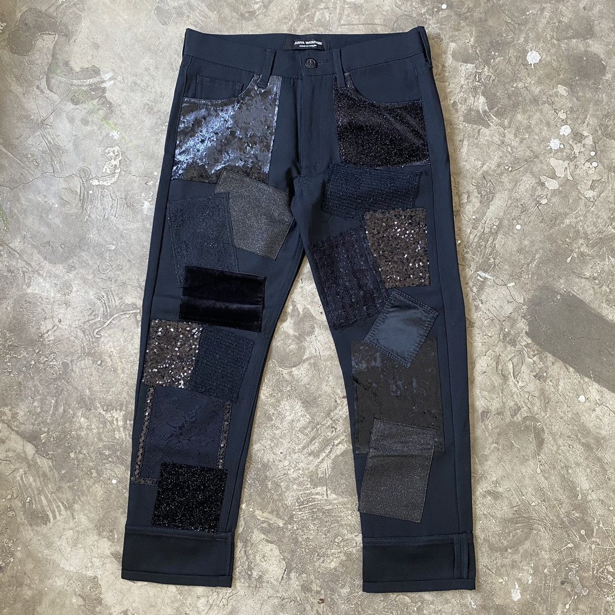 image of Comme Des Garcons x Junya Watanabe - Cdg - Patchwork Crop Pants in Black, Men's (Size 29)