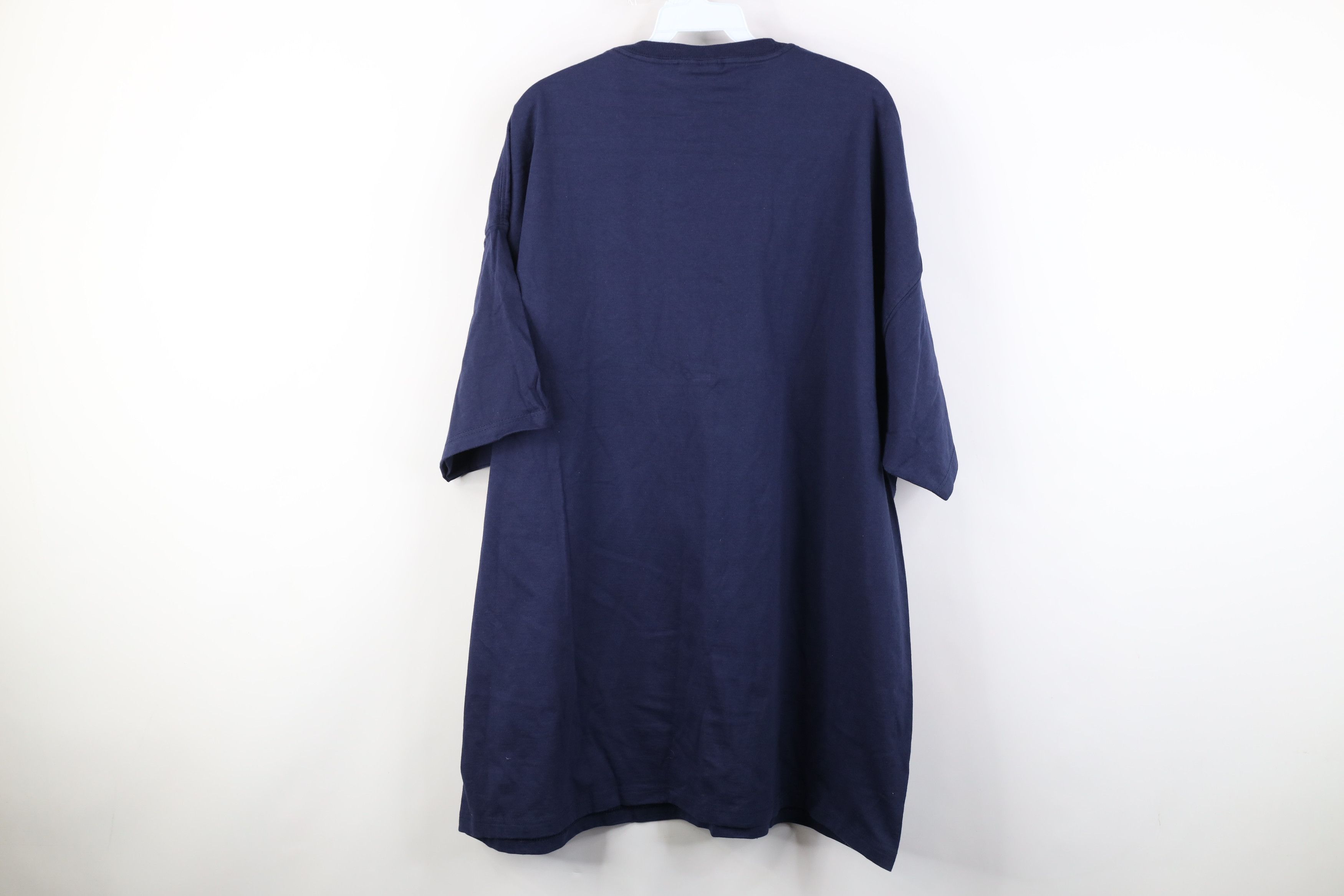 Vintage Vintage 90s Streetwear Heavyweight Cotton T-Shirt Navy Blue Size US XXL / EU 58 / 5 - 11 Thumbnail