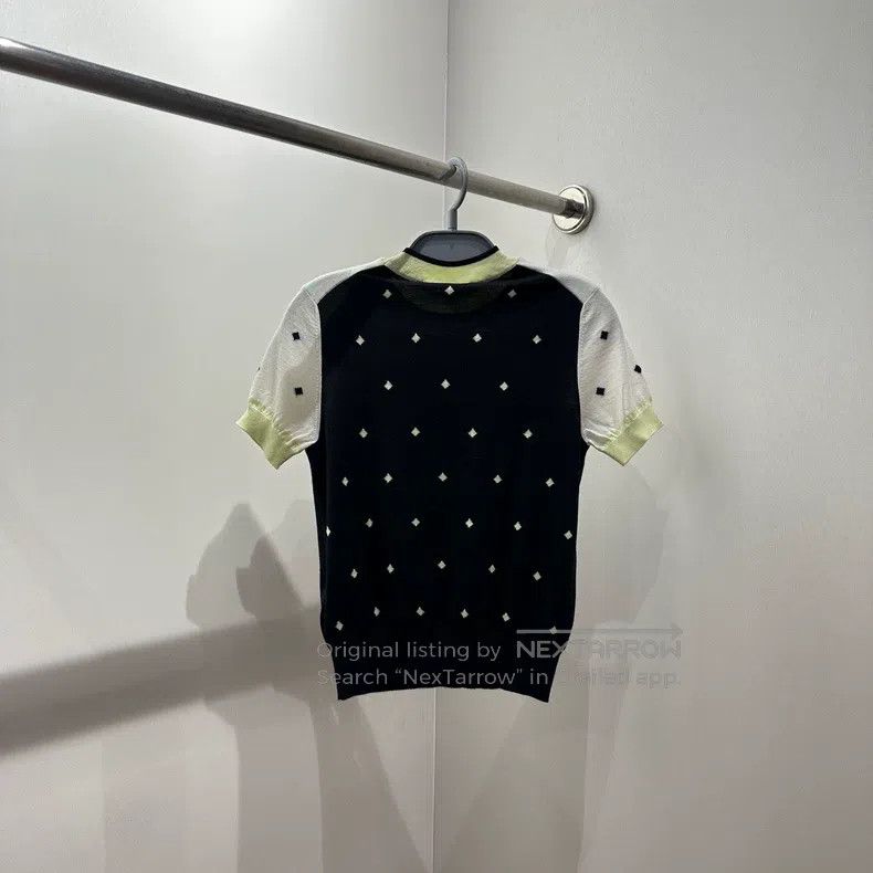 Hermes Hermes Printed Knit Cashmere Short Sleeve Size XS / US 0-2 / IT 36-38 - 2 Thumbnail