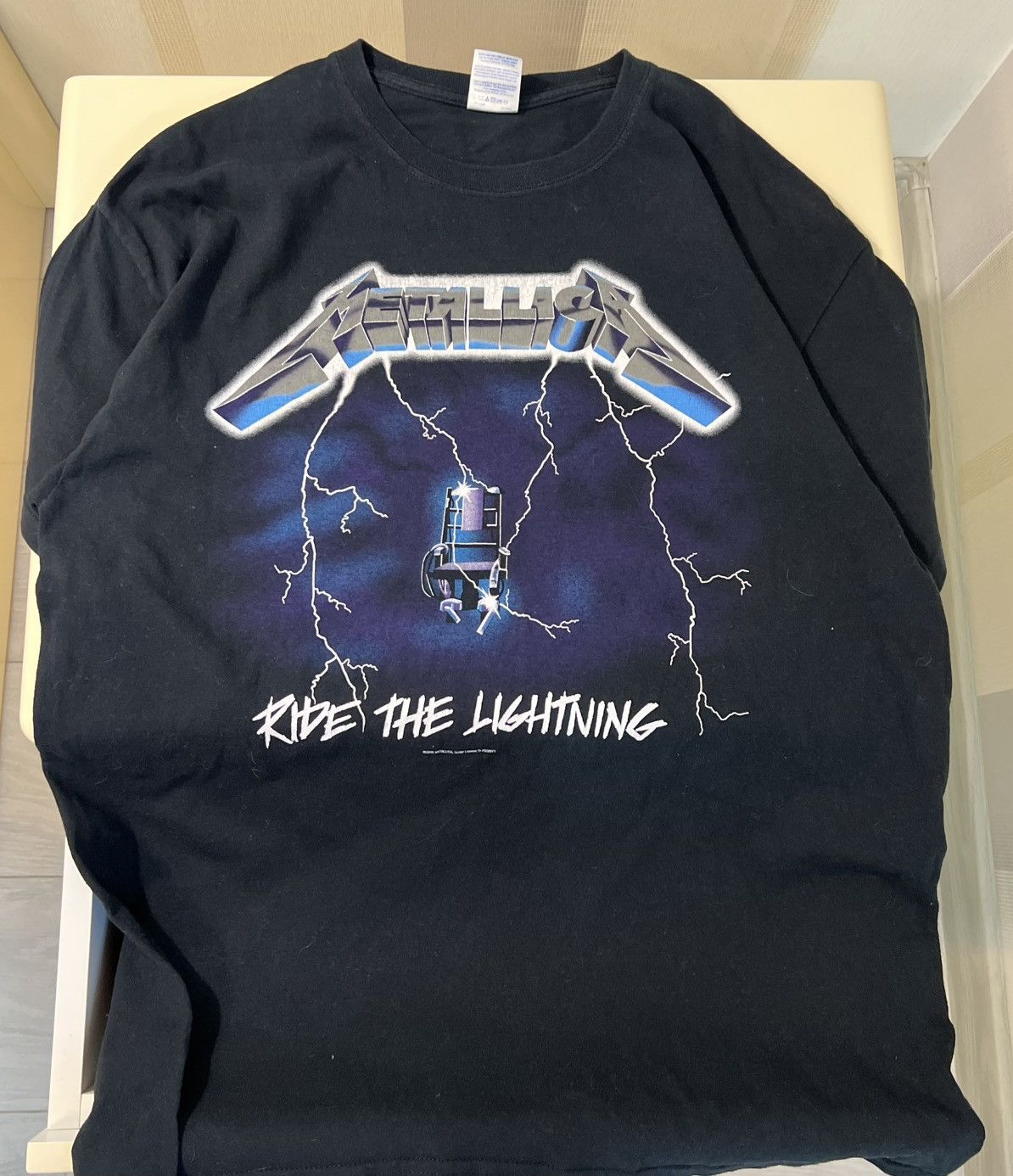 Metallica × Vintage Metallica Ride The Lightning Y2K Hanes Rock Metal Band Tour Size US M / EU 48-50 / 2 - 1 Thumbnail