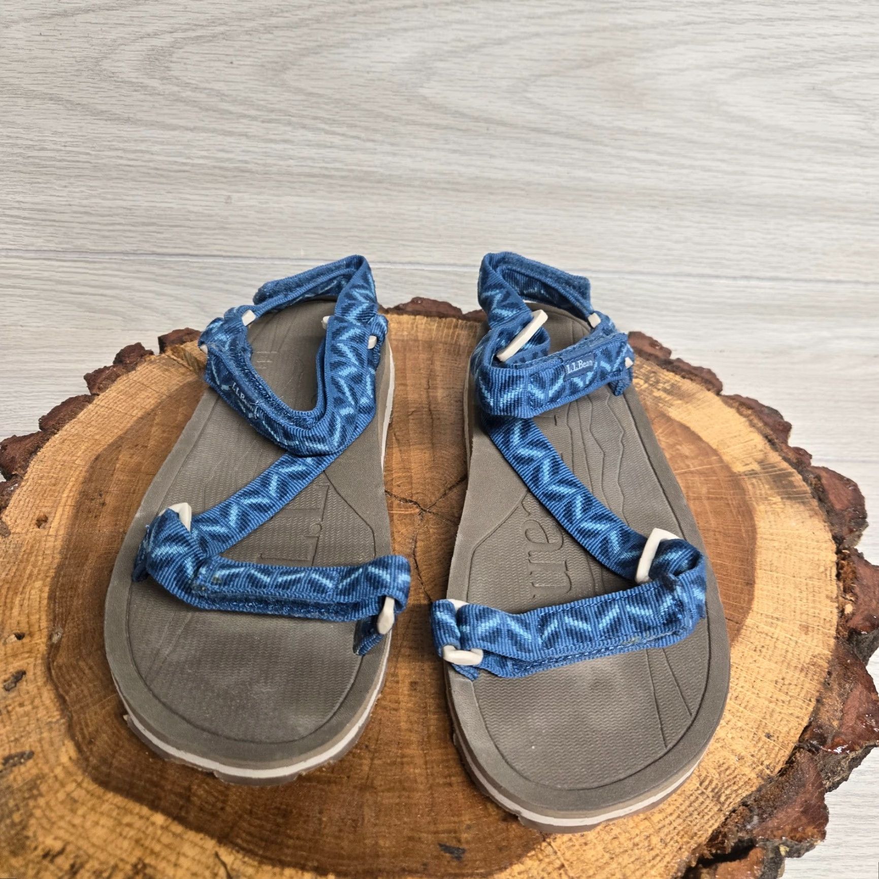 Vintage VINTAGE LL BEAN Katahdin Sport Sandal Women's Size 8 Medium Gray Leather Strappy Adjustable Summer Shoes Size US 8 / IT 38 - 3 Thumbnail