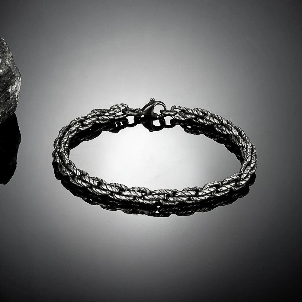 Other Punk Rock Cuban Link Chain Bracelet Bangles Gift For Him Size ONE SIZE - 4 Thumbnail