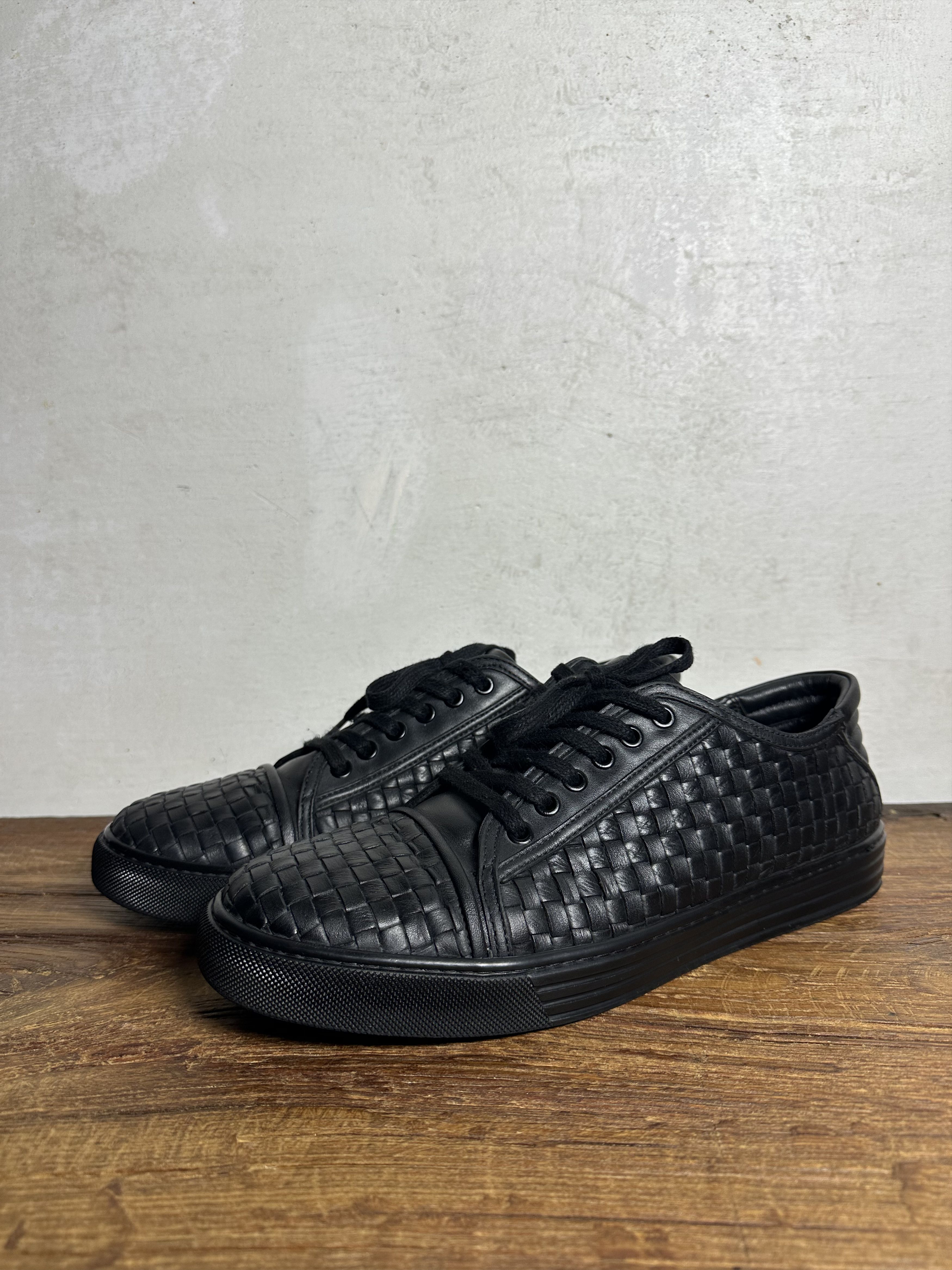 Handmade Custom Made Hypnoz Intrecciato Leather Sneakers Size US 11 / EU 44 - 2 Thumbnail