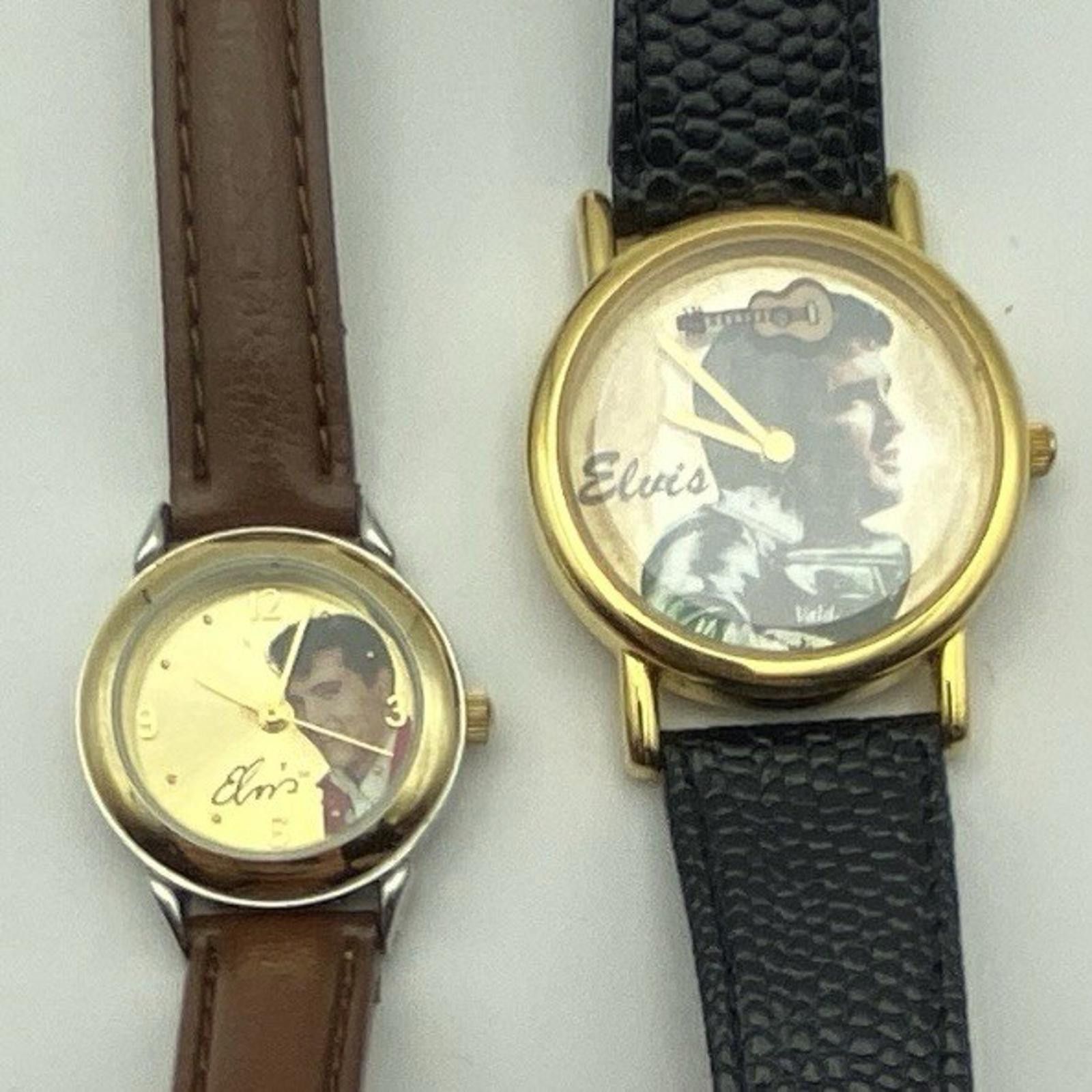 Designer Lot Of 2 Elvis Presley Watches - New Batteries - Valdawn Size ONE SIZE - 1 Thumbnail