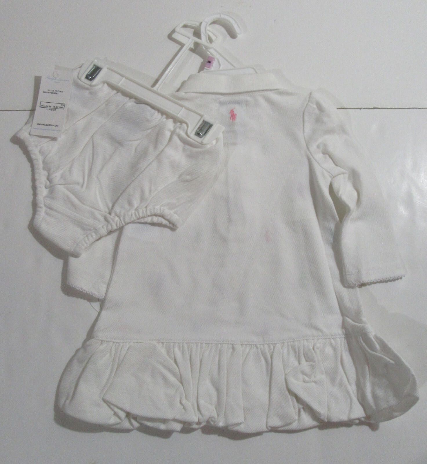 Polo Ralph Lauren Polo Ralph Lauren Girls Dress White 9 Months NWT Size ONE SIZE - 4 Thumbnail