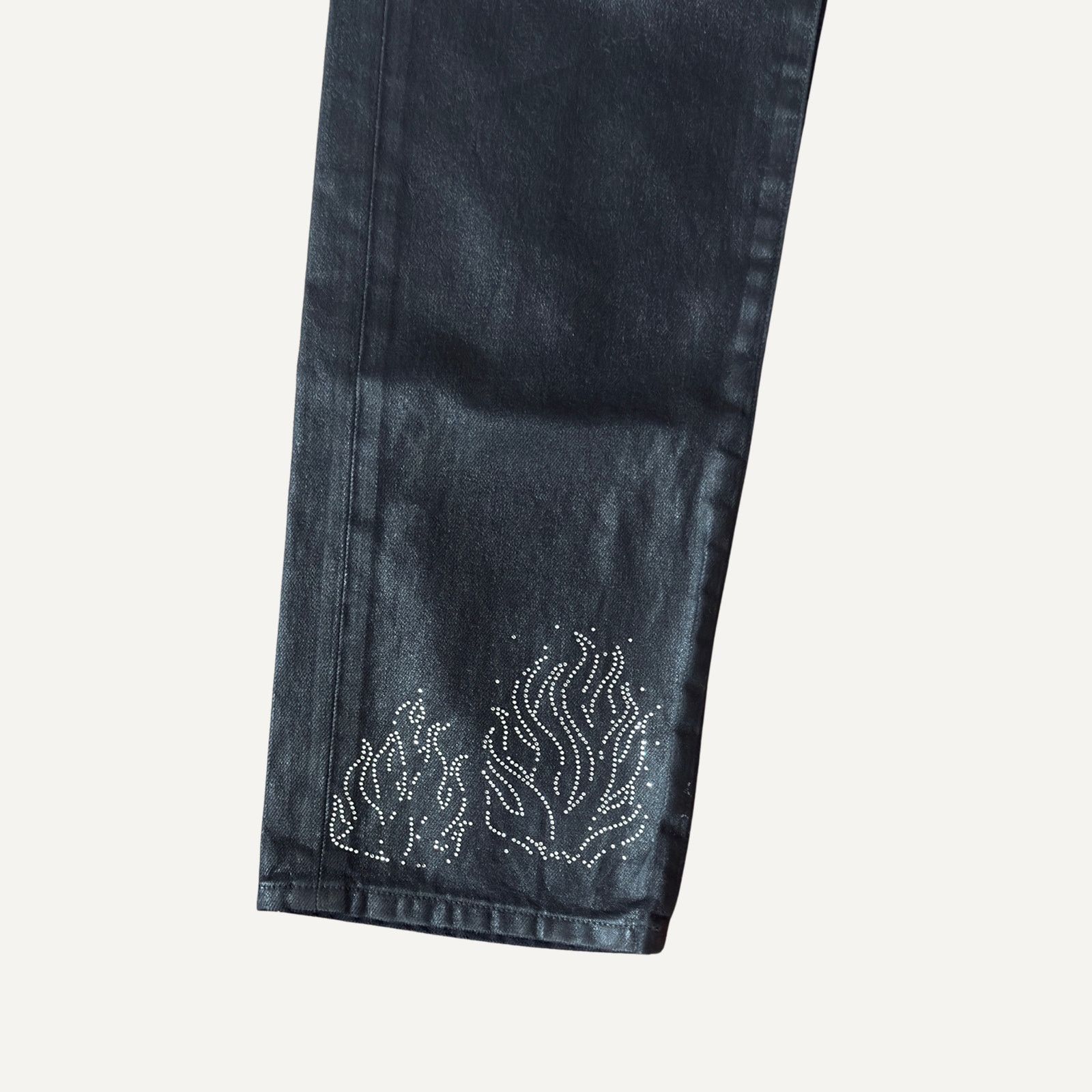 Amiri 29 x 32 - Amiri Waxed MA Quad Printed Interior Skinny Jeans Size US 29 - 6 Thumbnail