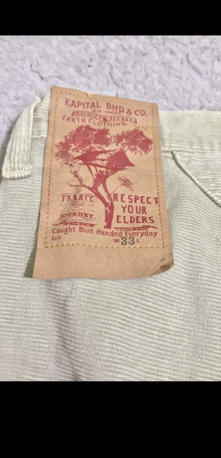 Kapital Kapital Corduroy Pants Cream Size US 33 - 4 Thumbnail