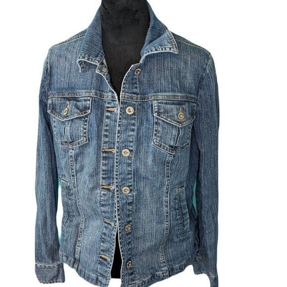 Tommy Hilfiger Tommy Hilfiger Women's Trucker Denim Jean Jacket Size Large Size L / US 10 / IT 46 - 1 Thumbnail