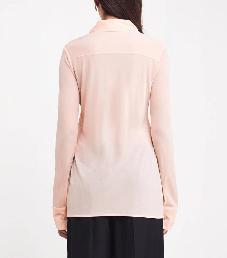 Jil Sander o1loc1c0426 Ruffle Trim Shirt in Pink Size XL / US 12-14 / IT 48-50 - 3 Thumbnail