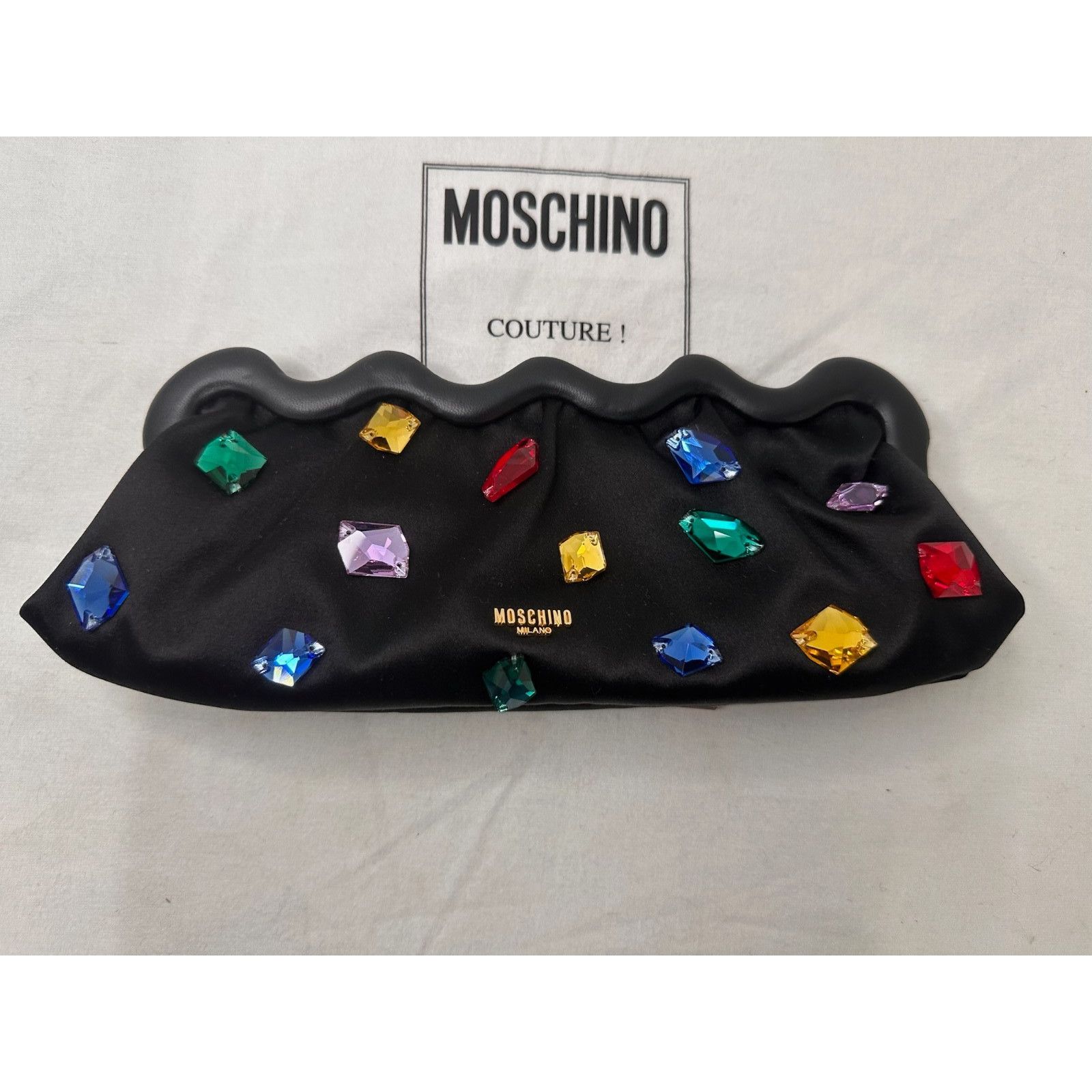 Moschino AW23 MOSCHINO Couture Long Clutch Shoulder Bag Multiple Gems Size ONE SIZE - 2 Thumbnail