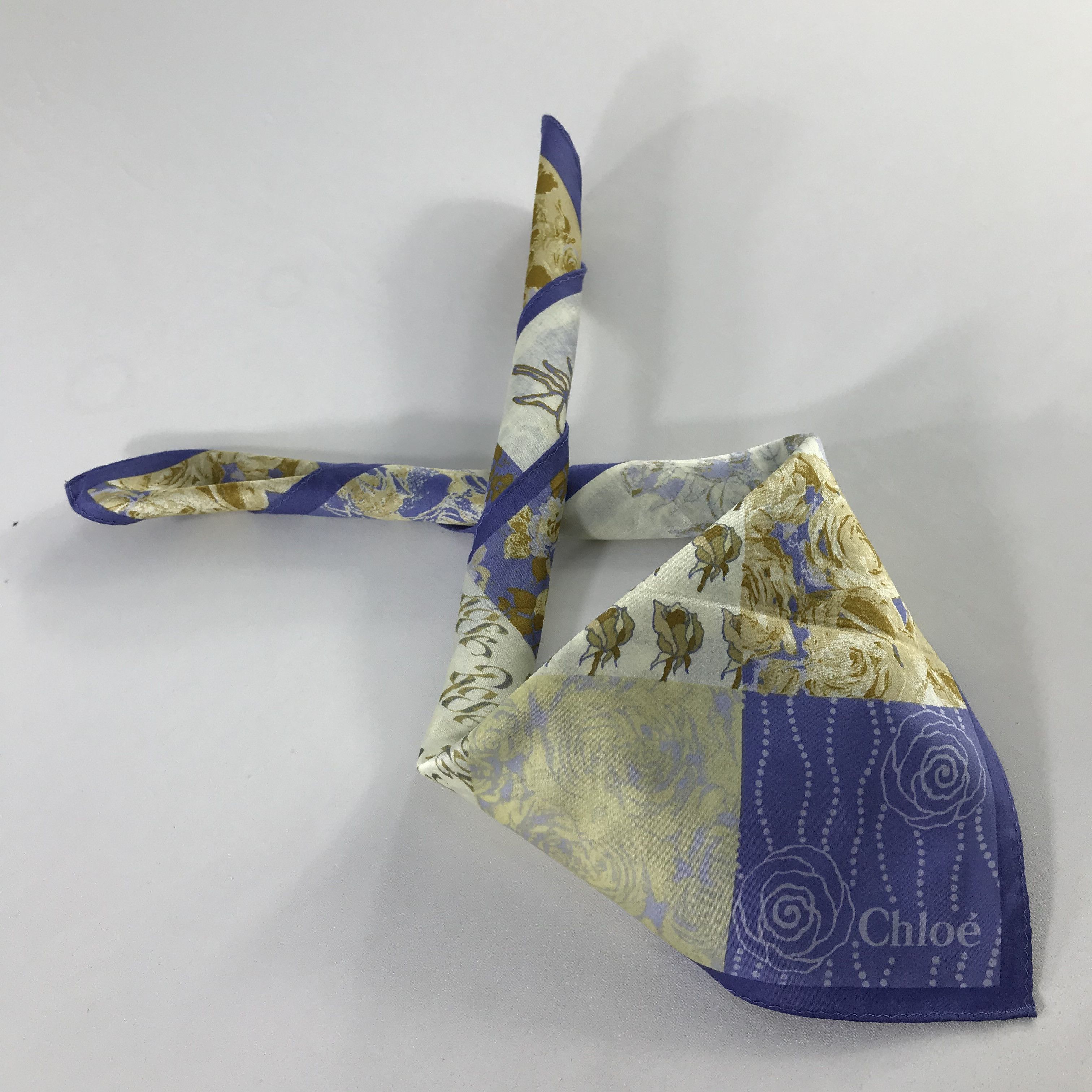 Chloe × Vintage Chloe Bandana / Handkerchief / Neckerchief - S717 Size ONE SIZE - 4 Thumbnail