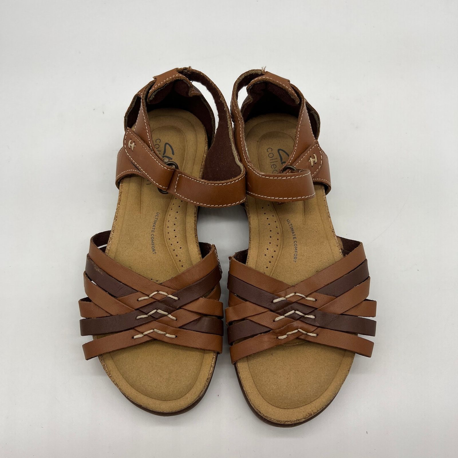 Clarks Clarks collection Women's 6 M Brown Leather Sandals Ankle Size US 6 / IT 36 - 6 Thumbnail