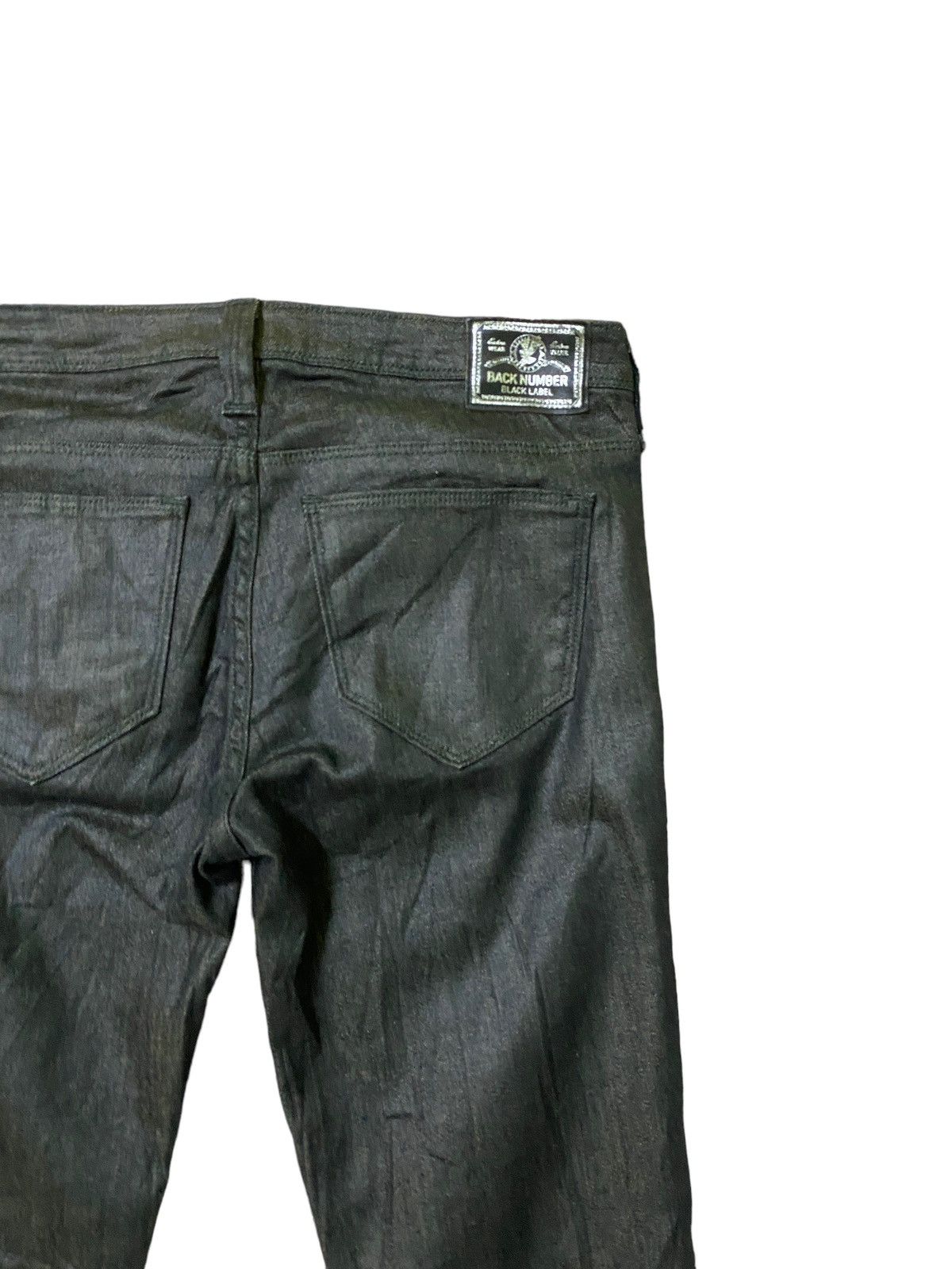 If Six Was Nine × Japanese Brand × Vintage Waxed BACK NUMBER Skinny Low Rise Denim Size US 27 - 13 Thumbnail