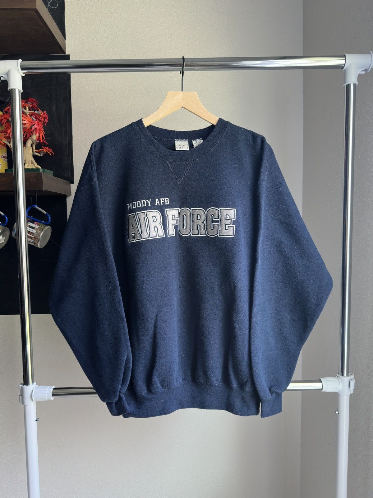 Vintage Vintage Air Force Crewneck Navy Blue Size US L / EU 52-54 / 3 - 1 Thumbnail