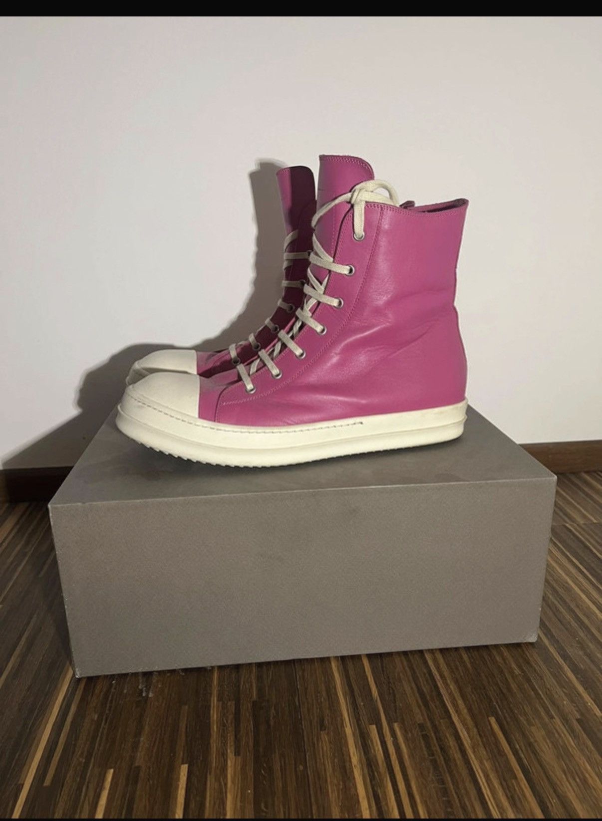 Rick Owens Rick owens mainline pink ramones Size US 12 / EU 45 - 1 Thumbnail