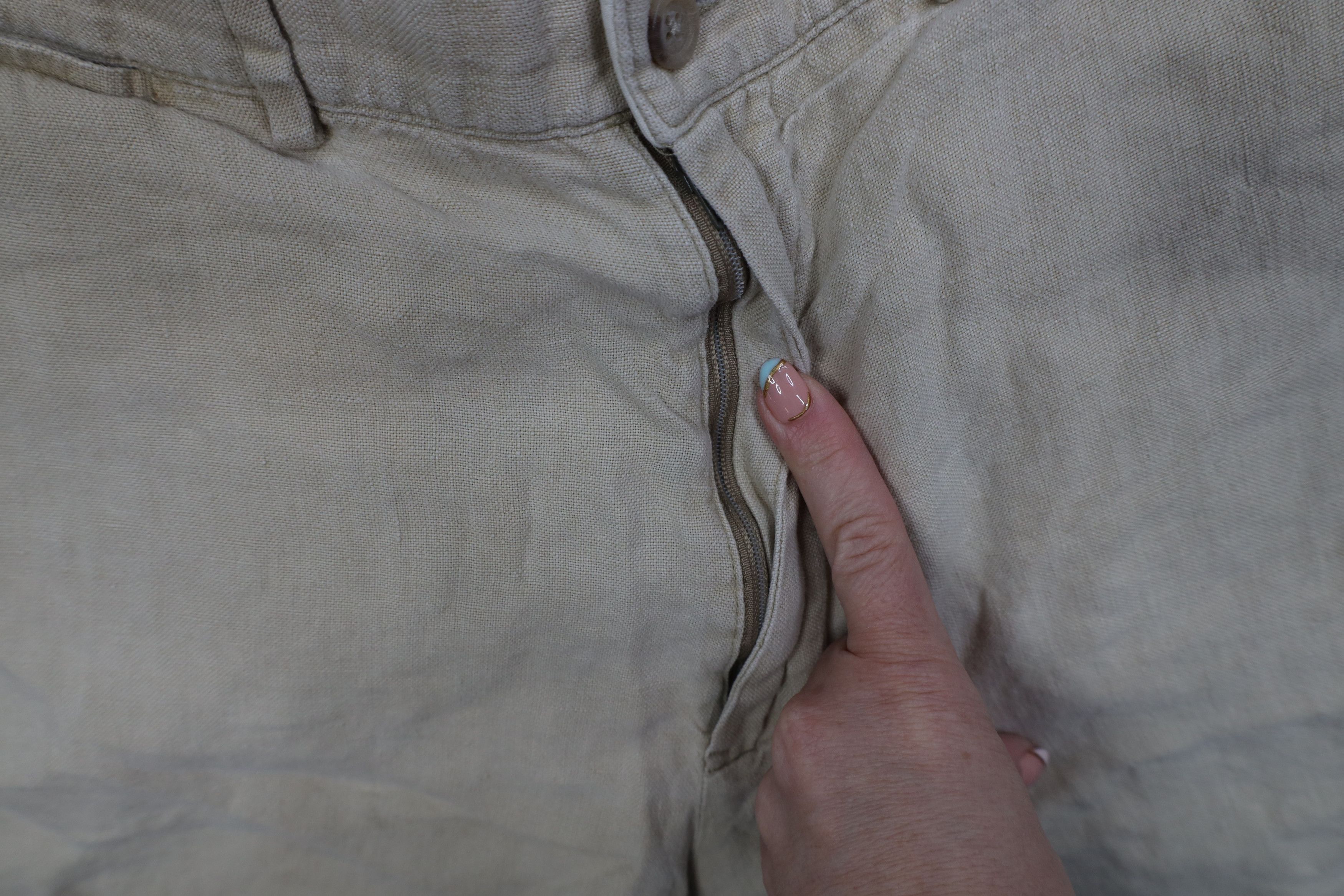 Ralph Lauren Vintage 90s Ralph Lauren Linen Above Knee Chino Shorts Beige Size US 34 / EU 50 - 6 Thumbnail