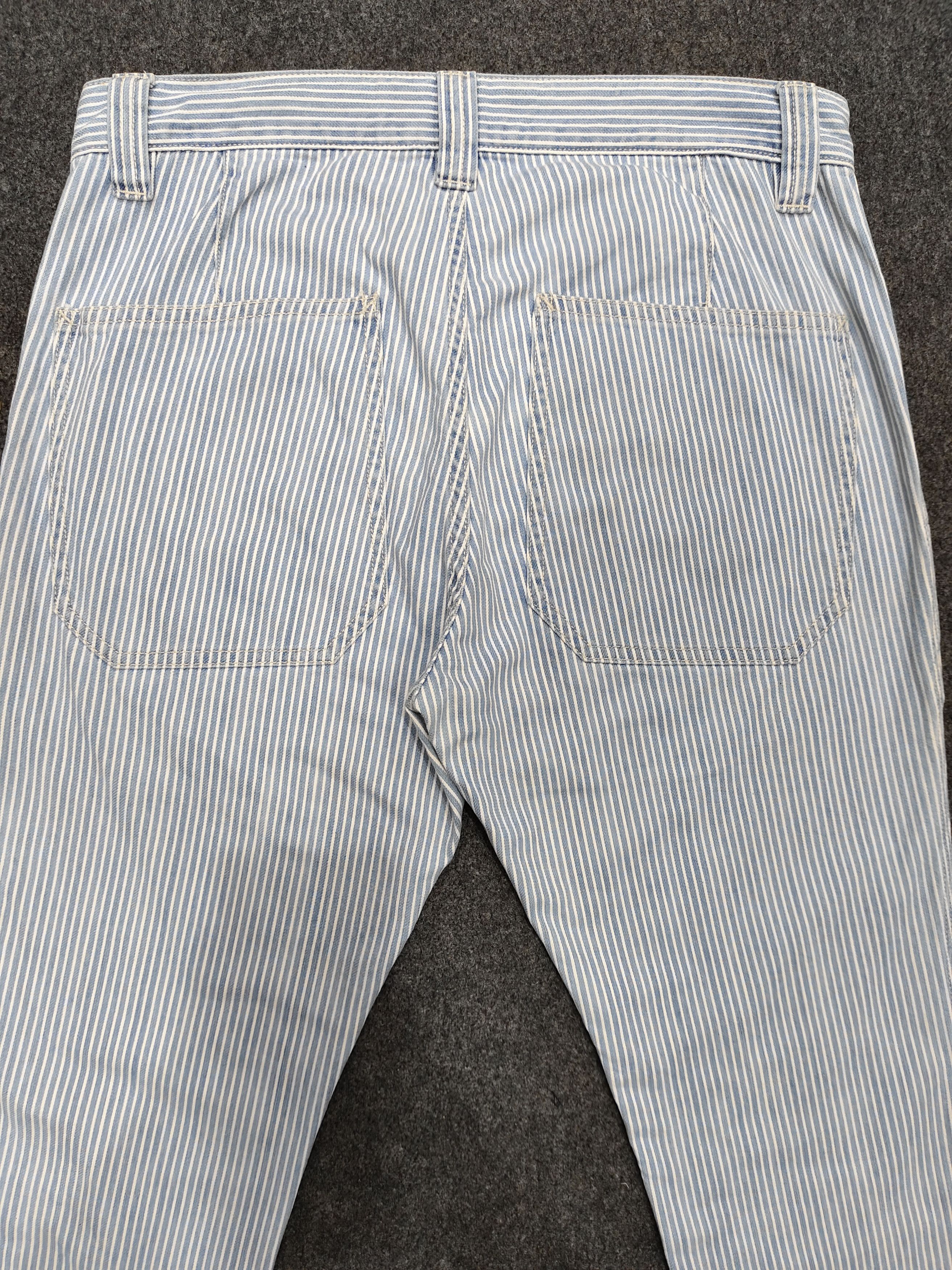 Designer × Isabel Marant × Isabel Marant Etoile 💥 Isabel Marant Etoile Fatigue Hickory Cropped Trousers Size 30" / US 8 / IT 44 - 4 Thumbnail