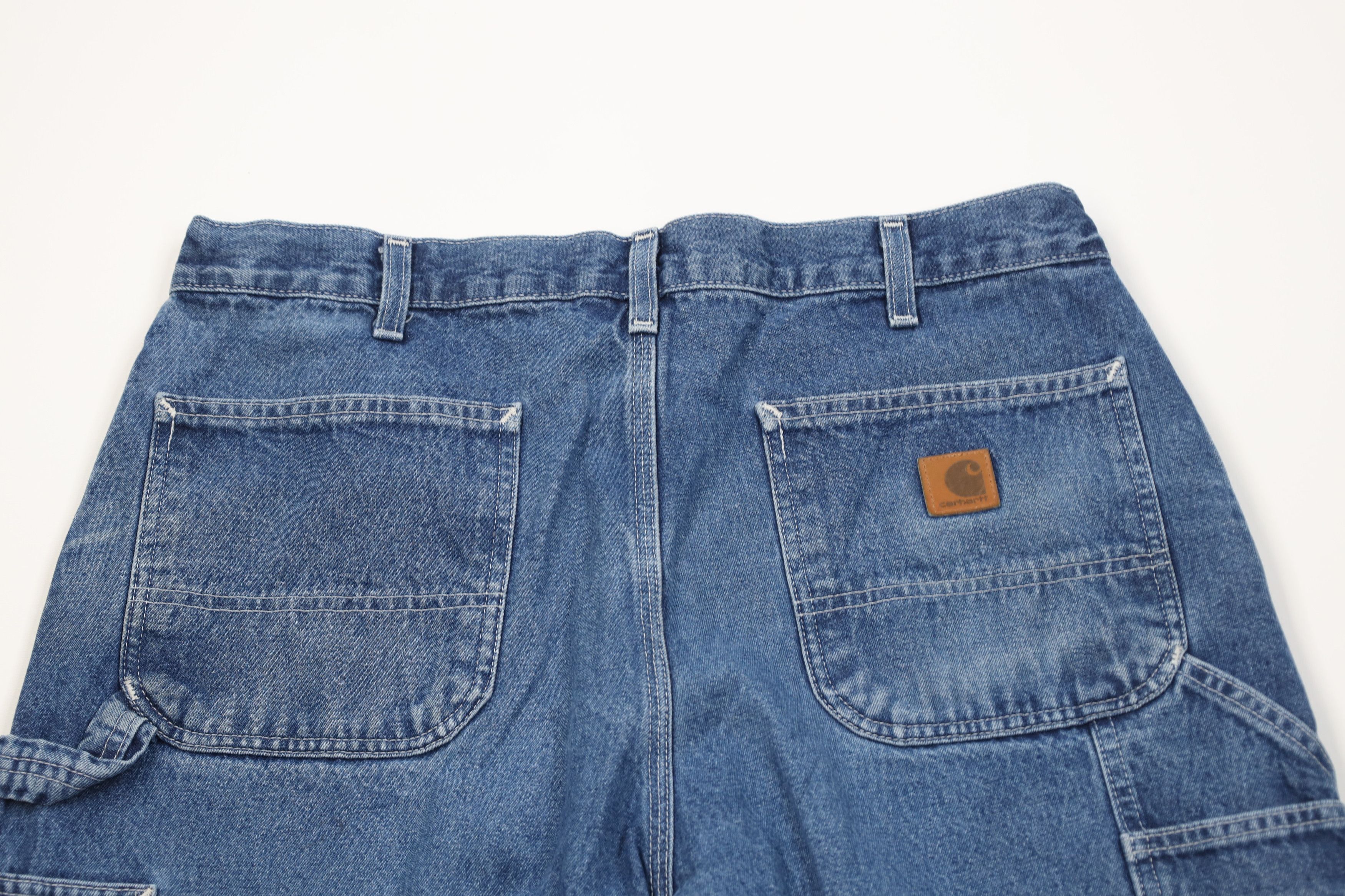 Carhartt Vintage Y2K Carhartt Wide Leg Dungaree Denim Jeans Blue Size US 36 / EU 52 - 13 Thumbnail