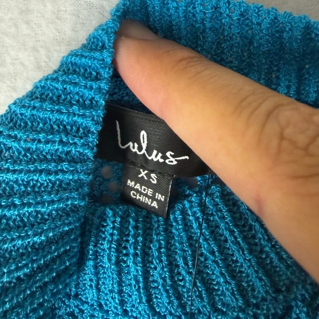Lulus Lulus Double the Delight Blue Knit Two-Piece Mini Dress XS Size XS / US 0-2 / IT 36-38 - 10 Thumbnail