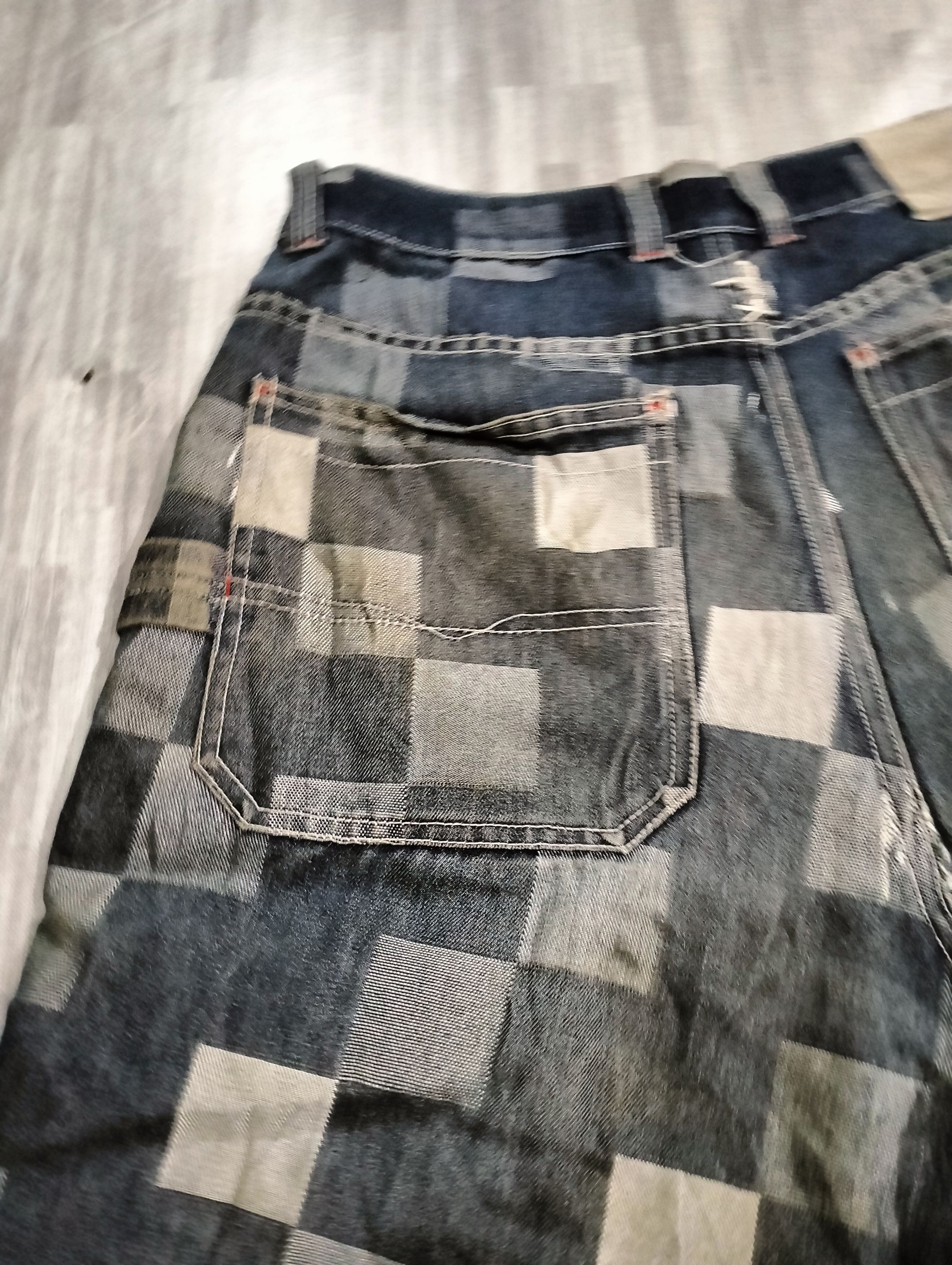 Pepe Jeans Pepe Jeans Baggy Pants Patchwork Design Distressed Pants Size US 35 - 13 Thumbnail