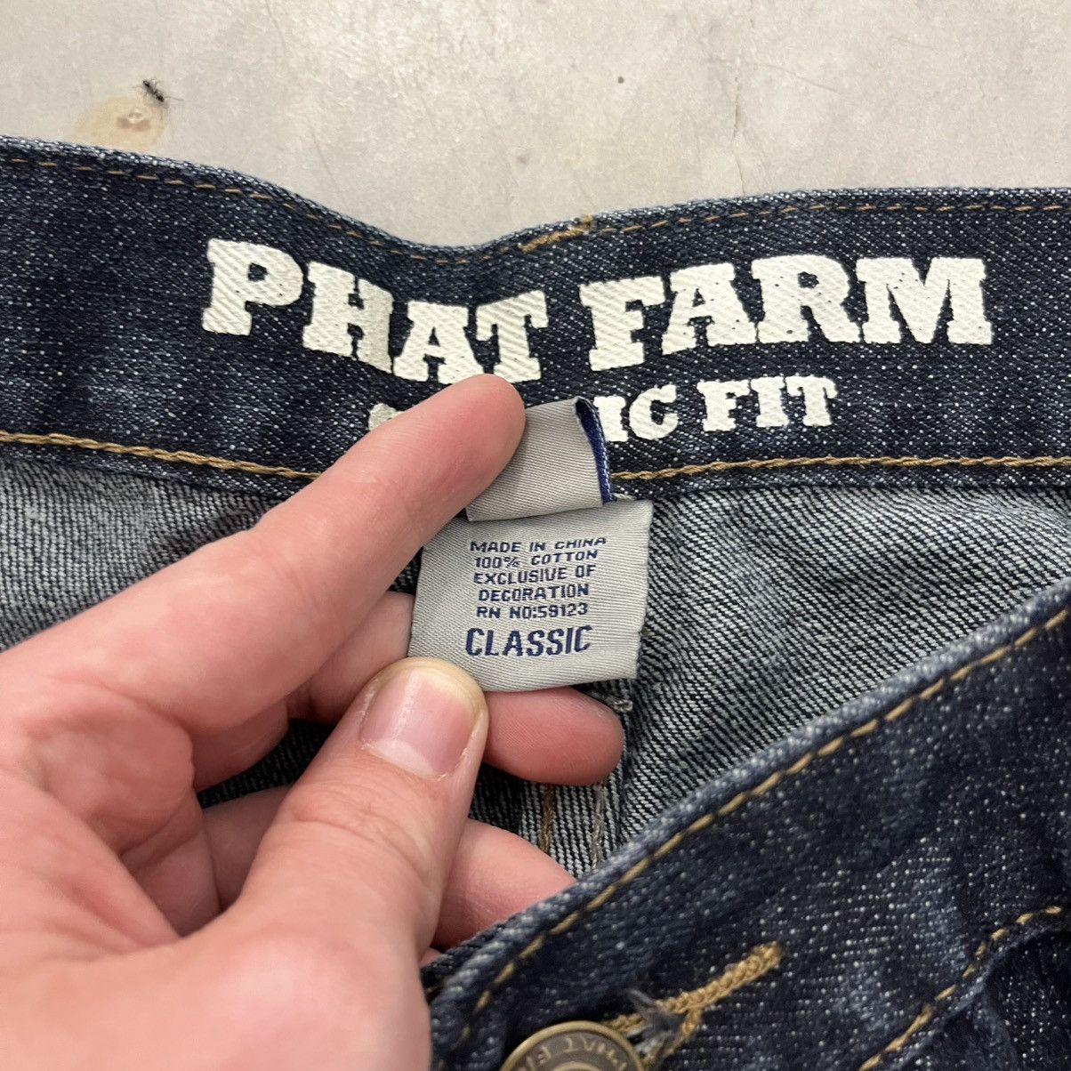 Phat Farm × Vintage Y2K Phat Farm Baggy Skater Hip Hop Embroidered Jeans 34x32 Size US 34 / EU 50 - 4 Thumbnail