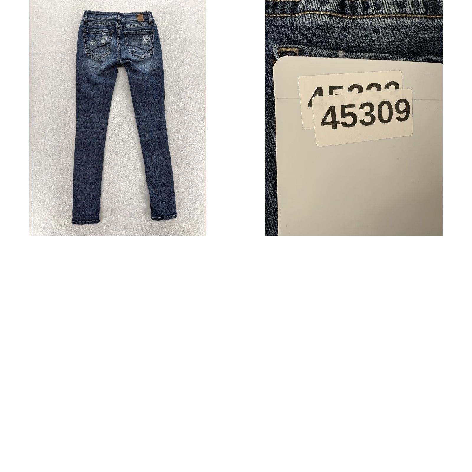 Vintage VINTAGE Buckle BKE Denim Stella Skinny Jeans Womens 26x31.5 Blue Distressed Stretch Y2K Size 26" / US 2 / IT 38 - 9 Thumbnail