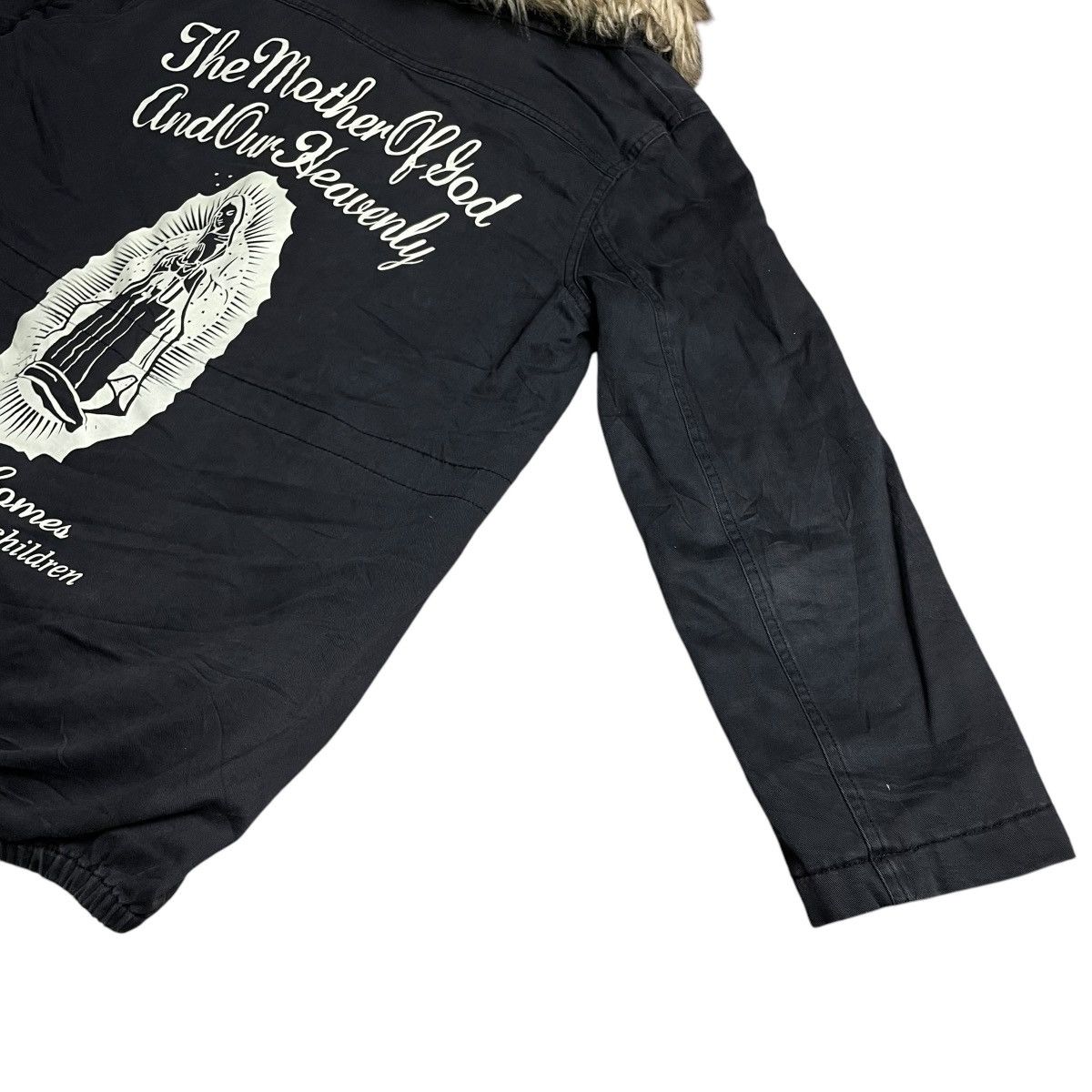 If Six Was Nine 🇯🇵 ARTEMIS MARY MOTHER OF JESUS PRAY LINED BOA FUR JACKET Size US M / EU 48-50 / 2 - 11 Thumbnail