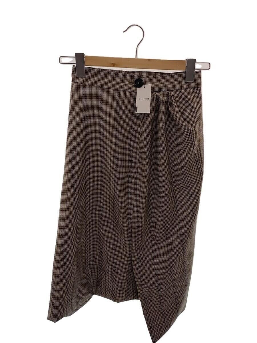 image of Vivienne Westwood Checkered Wool Skirt in Brown, Women's (Size 26)