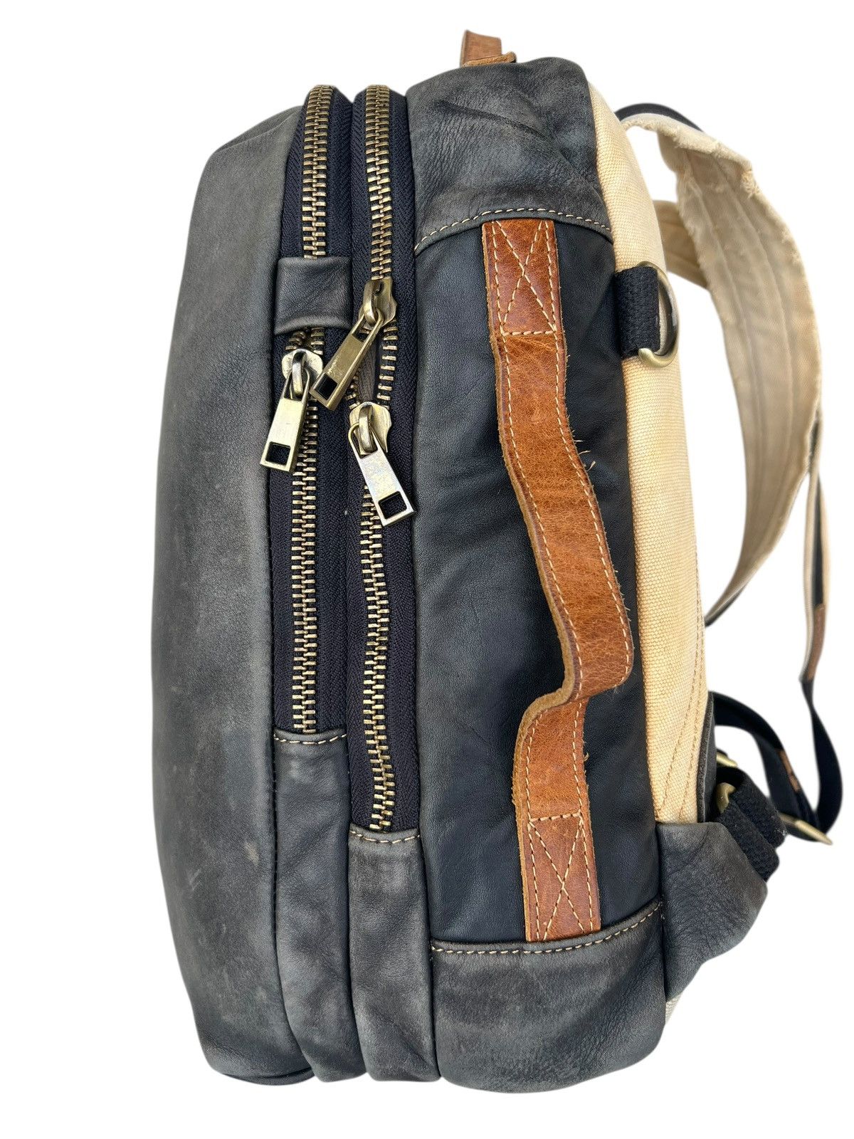 Leather Zeldner Japan Distressed Patina Leather Backpack Bag Size ONE SIZE - 10 Thumbnail