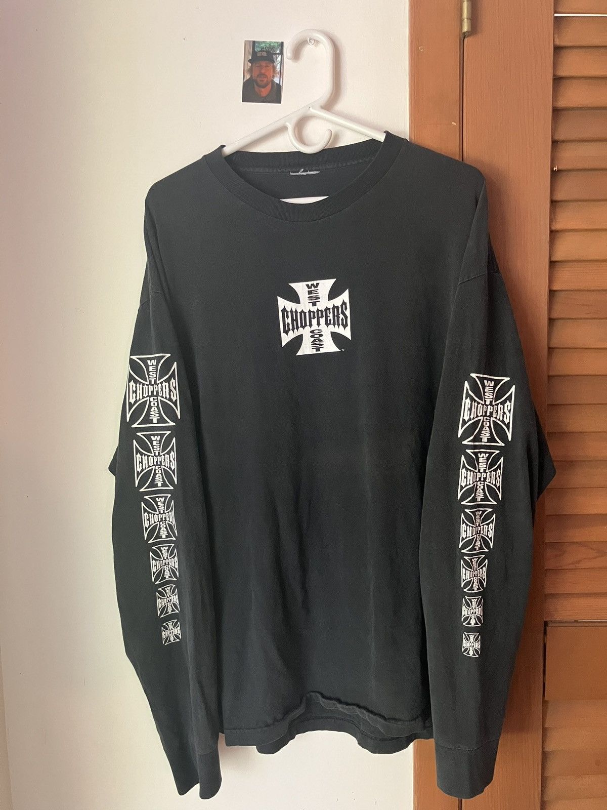 image of Harley Davidson x Vintage West Coast Choppers Longe Beach Long Sleeve in Black, Men's (Size 2XL)