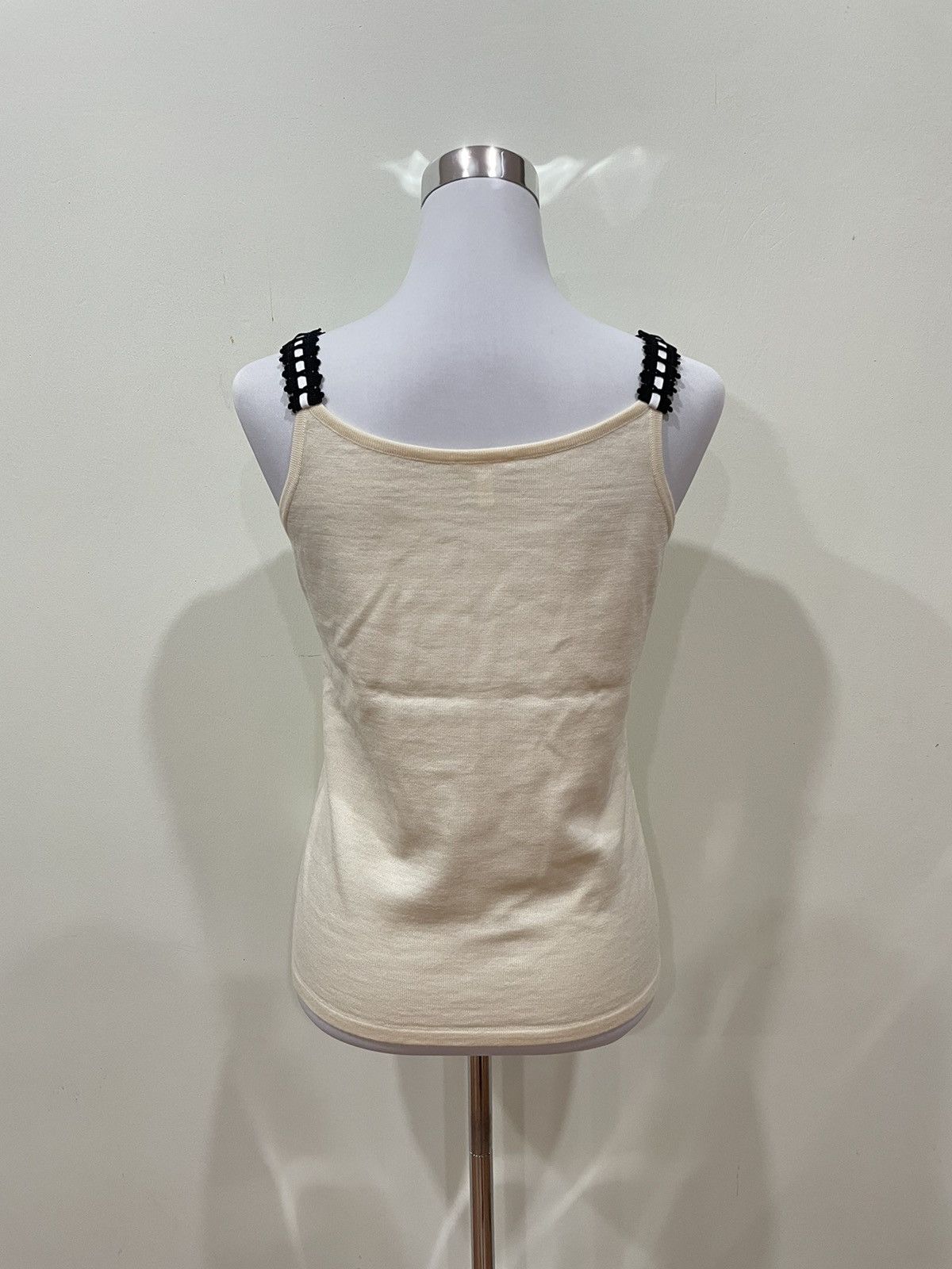 Designer × Escada × Vintage Escada Off White Tank Top Size XS / US 0-2 / IT 36-38 - 2 Thumbnail