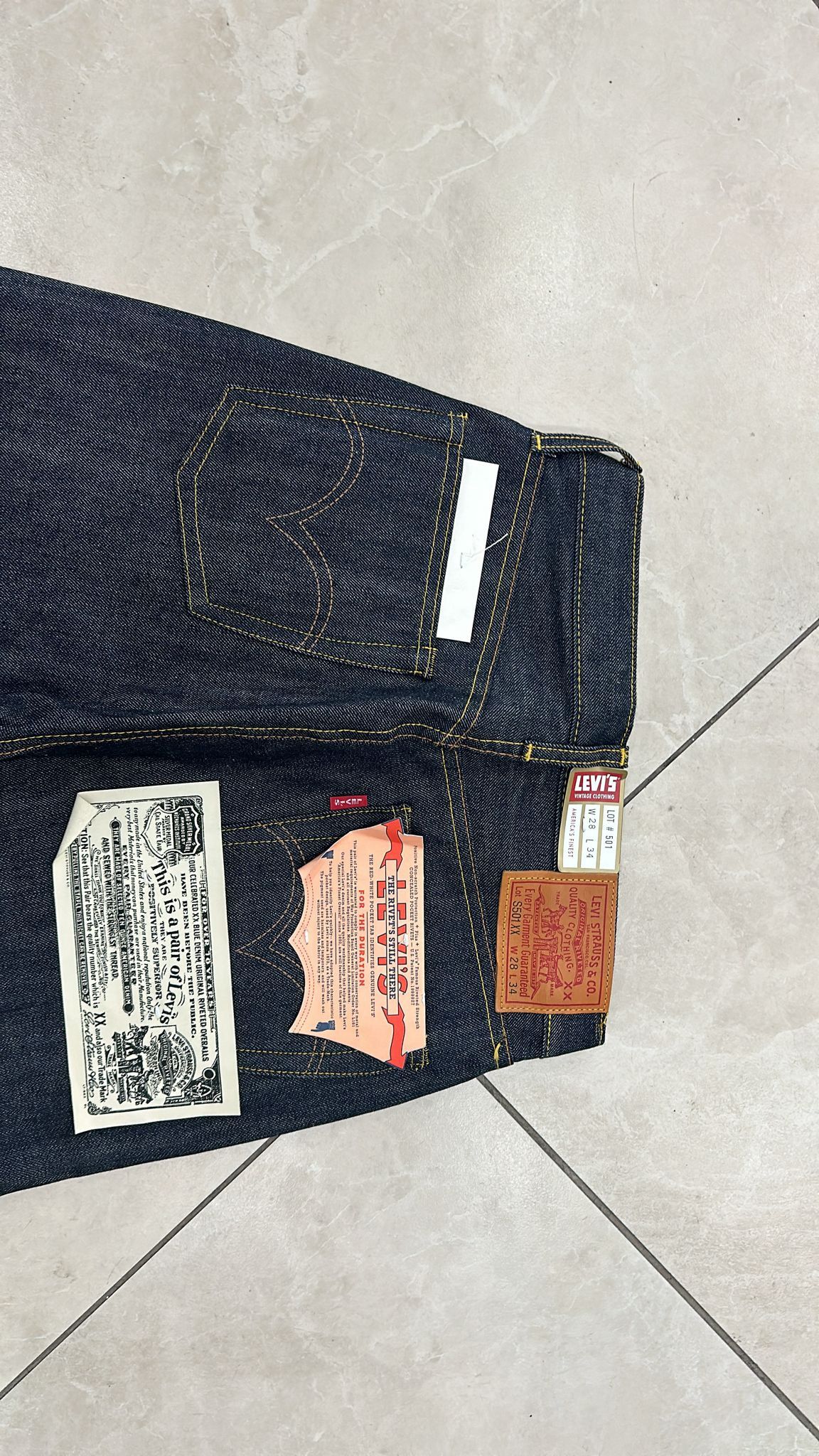 Levi's Vintage Clothing LVC Levi's Vintage Clothing 1944 S501 Perfect Imperfections Size US 28 / EU 44 - 3 Thumbnail
