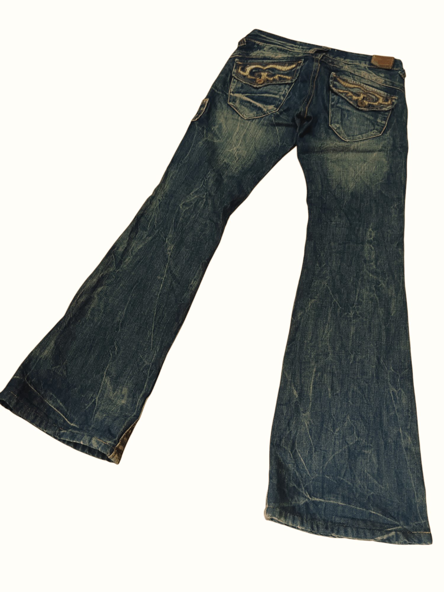 Le Grande Bleu (L.G.B.) 🔥Drive Jeans🔥 Seditionaries Unisex Low Rise Flare Jeans Size US 27 - 5 Thumbnail