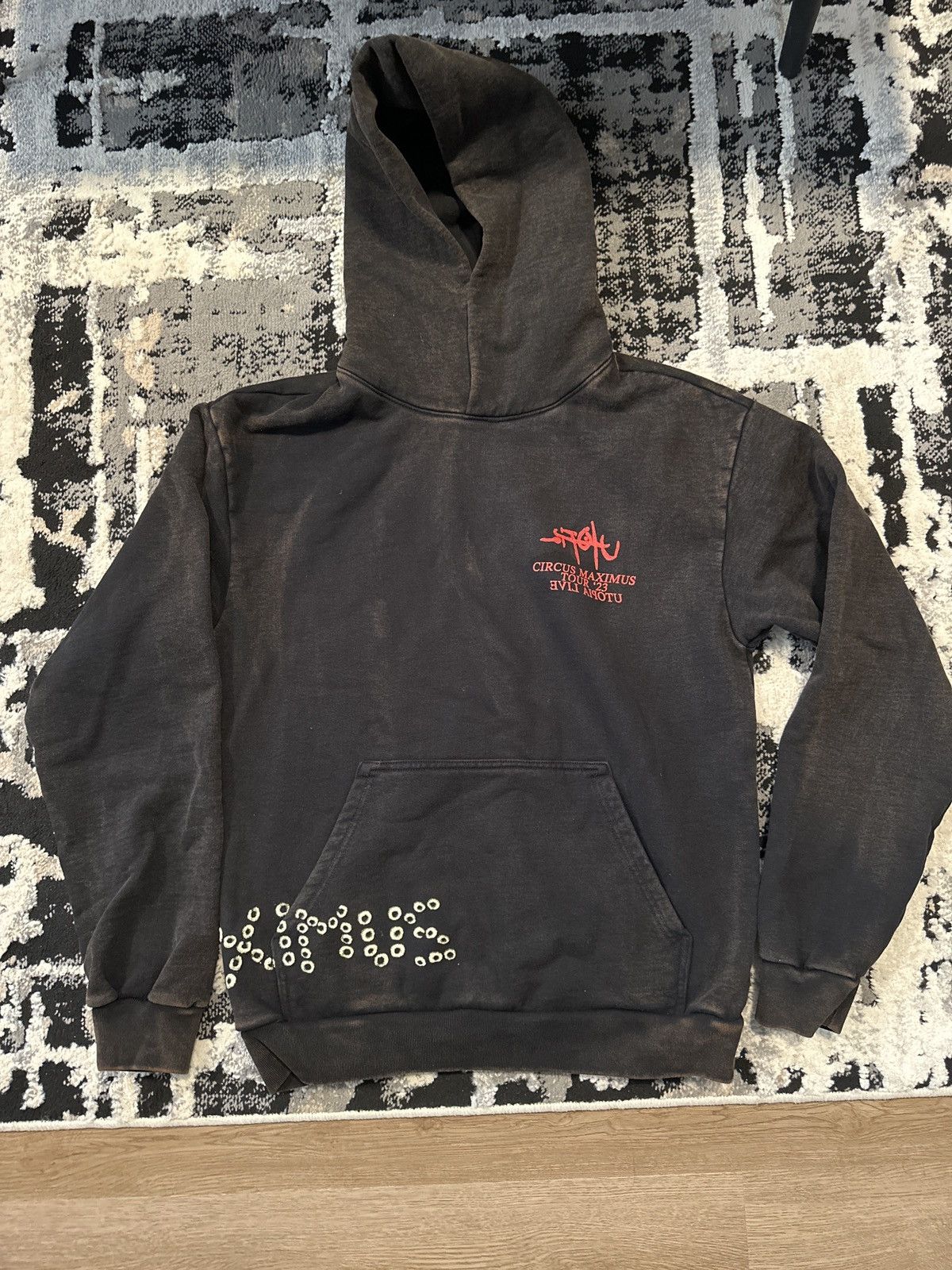 Travis Scott RARE Travis Scott Utopia Circus Maximus black staff hoodie ...