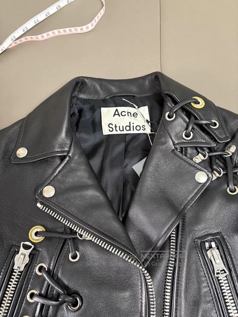 Acne Studios Acne Studios Women's Biker Leather Jacket Size 4XL / US 24-26 - 3 Thumbnail
