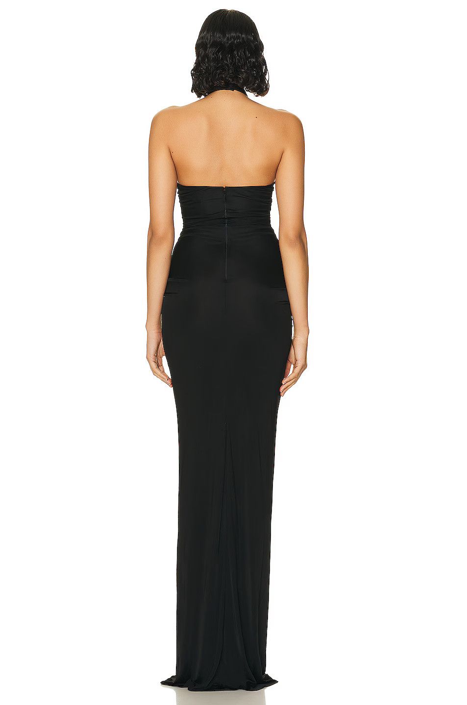 Saint Laurent Paris o1bcso1str1125 Long Halterneck Dress in Black Size M / US 6-8 / IT 42-44 - 3 Thumbnail