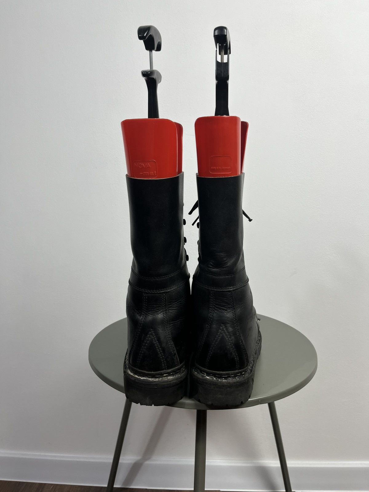 Vintage Avant-Garde Distressed Army Leather Heavy Combat Boots EU44 Size US 10.5 / EU 43-44 - 7 Thumbnail